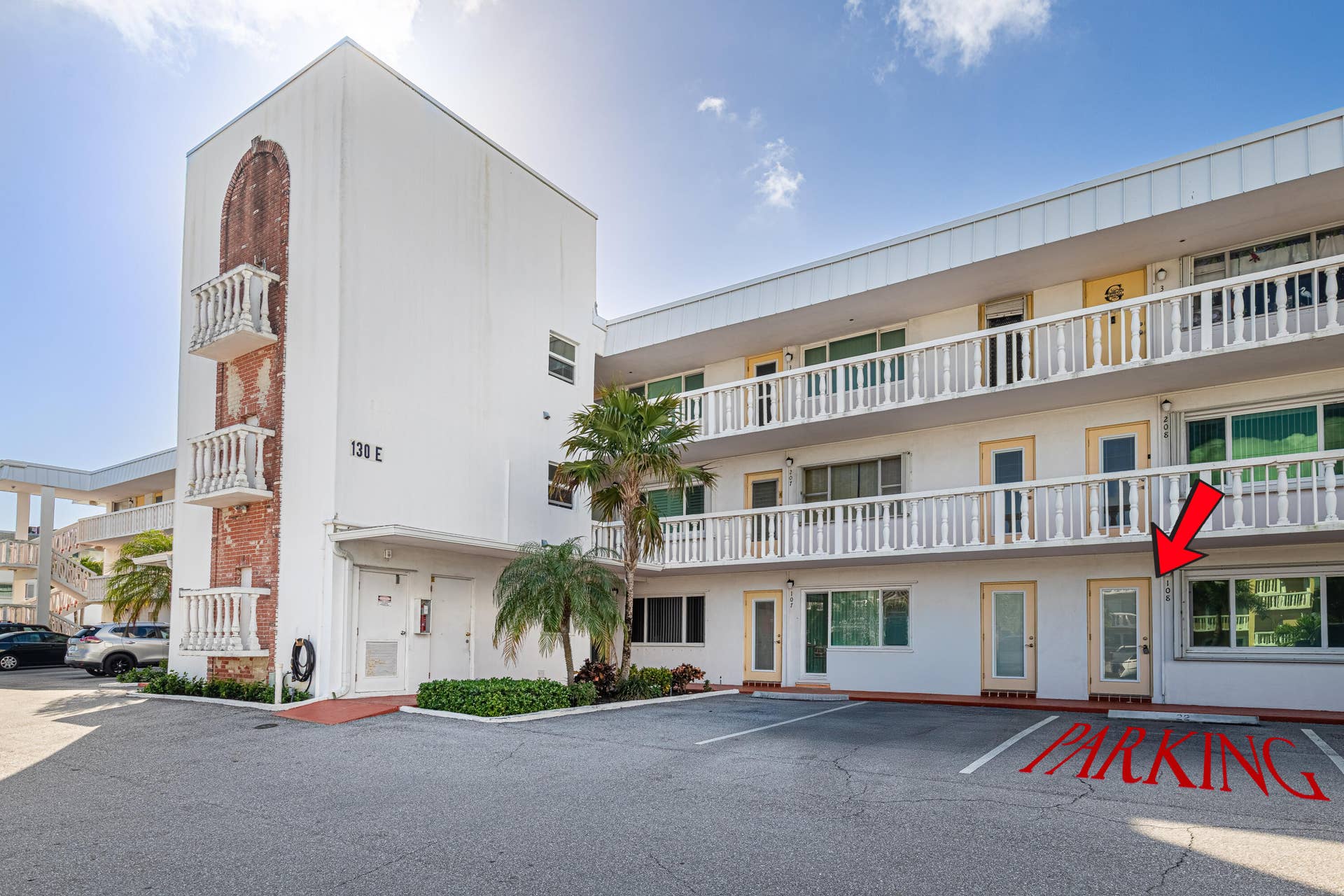 130 Doolen Court, #108, North Palm Beach, FL 33408 Front Building & Location of Unit