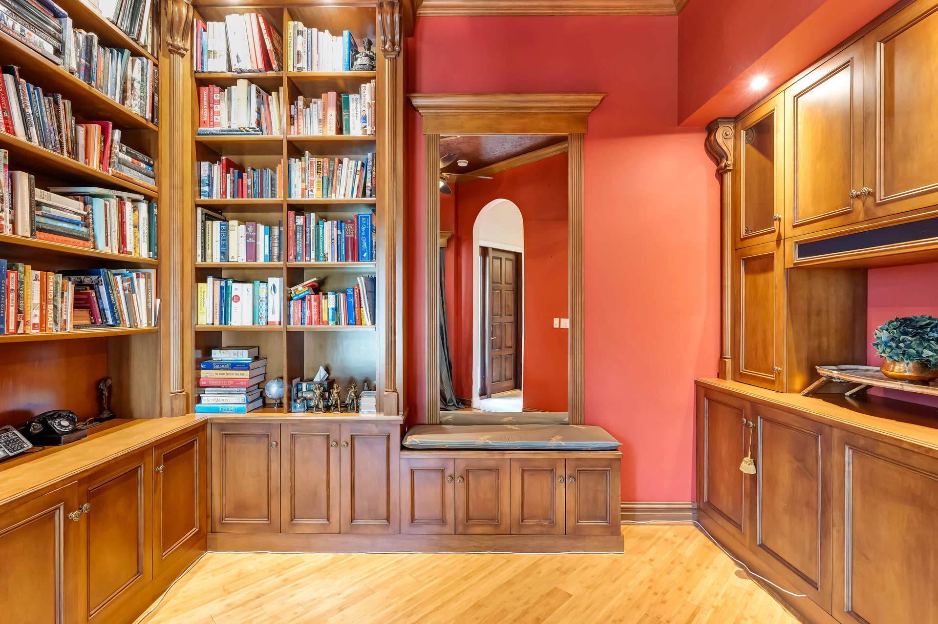 104 Renaissance Drive, North Palm Beach, FL 33410 Custom built library and 3rd bedroom where the wall can be reopened