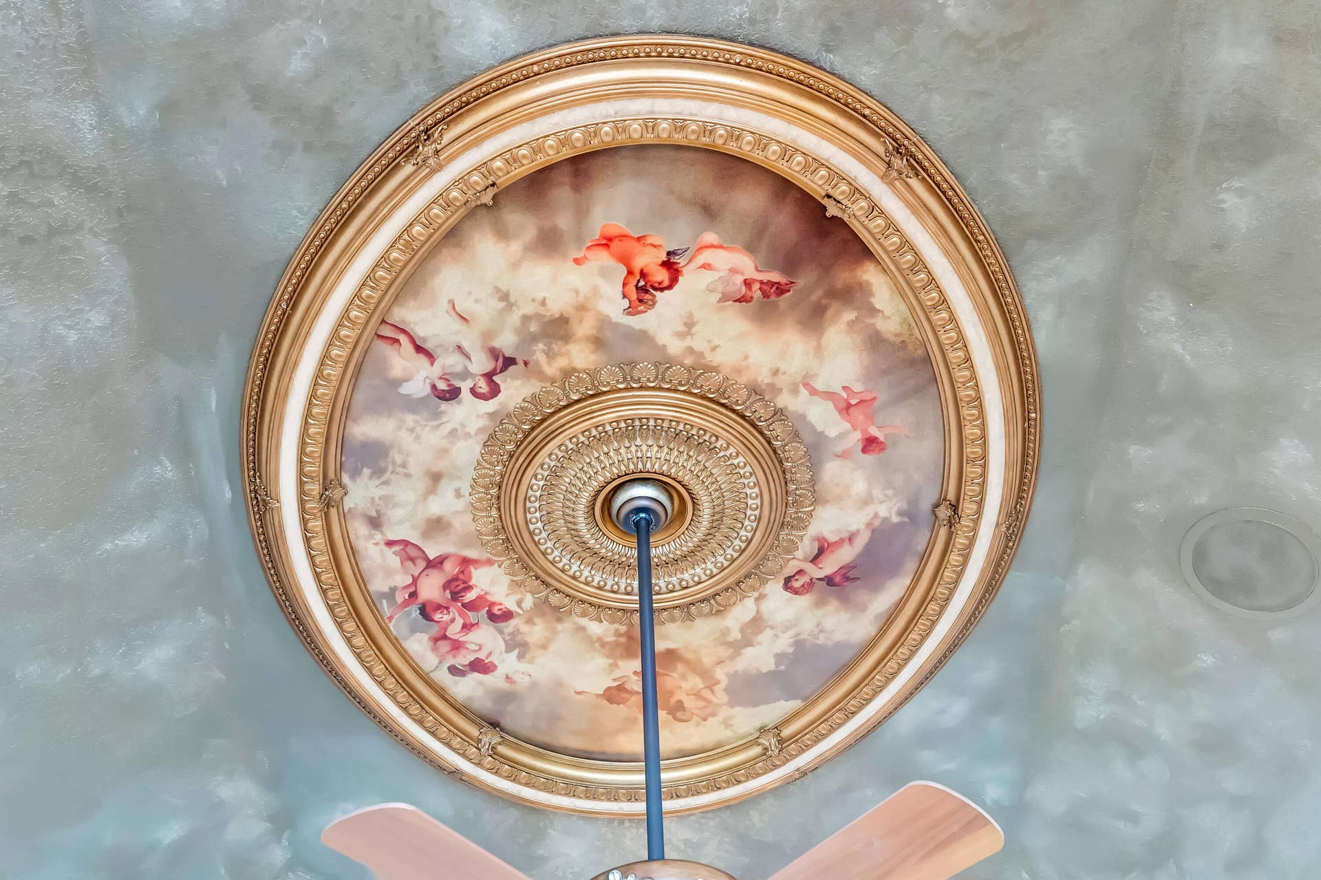 104 Renaissance Drive, North Palm Beach, FL 33410 Hand painted mural on ceiling medallion