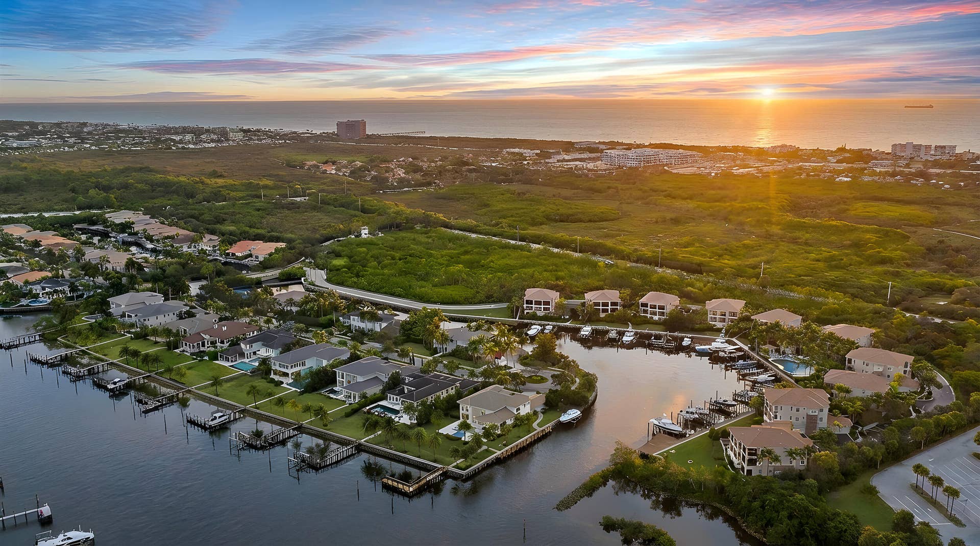13629 Treasure Cove Circle, North Palm Beach, FL 33408 Aerial Sunrise