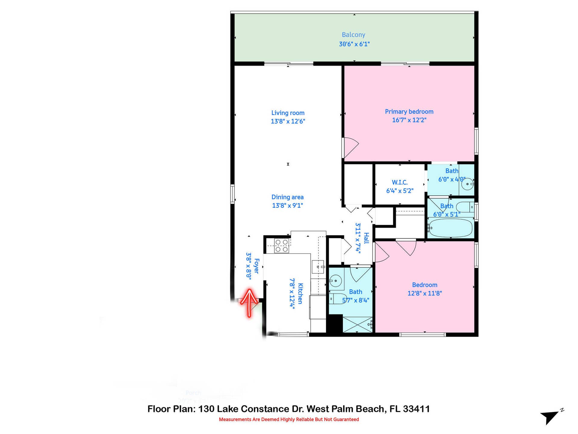 130 Lake Constance Drive, West Palm Beach, FL 33411 2 Floor Plan