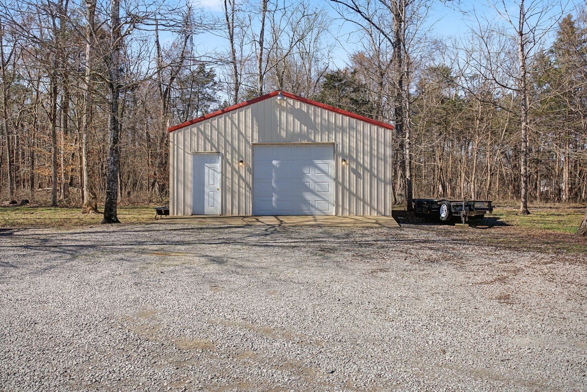 1545 Irwin Rd, Lewisburg, TN 37091 Detached storage barn/shop with electricity, pedestrian door and overhead door entrance