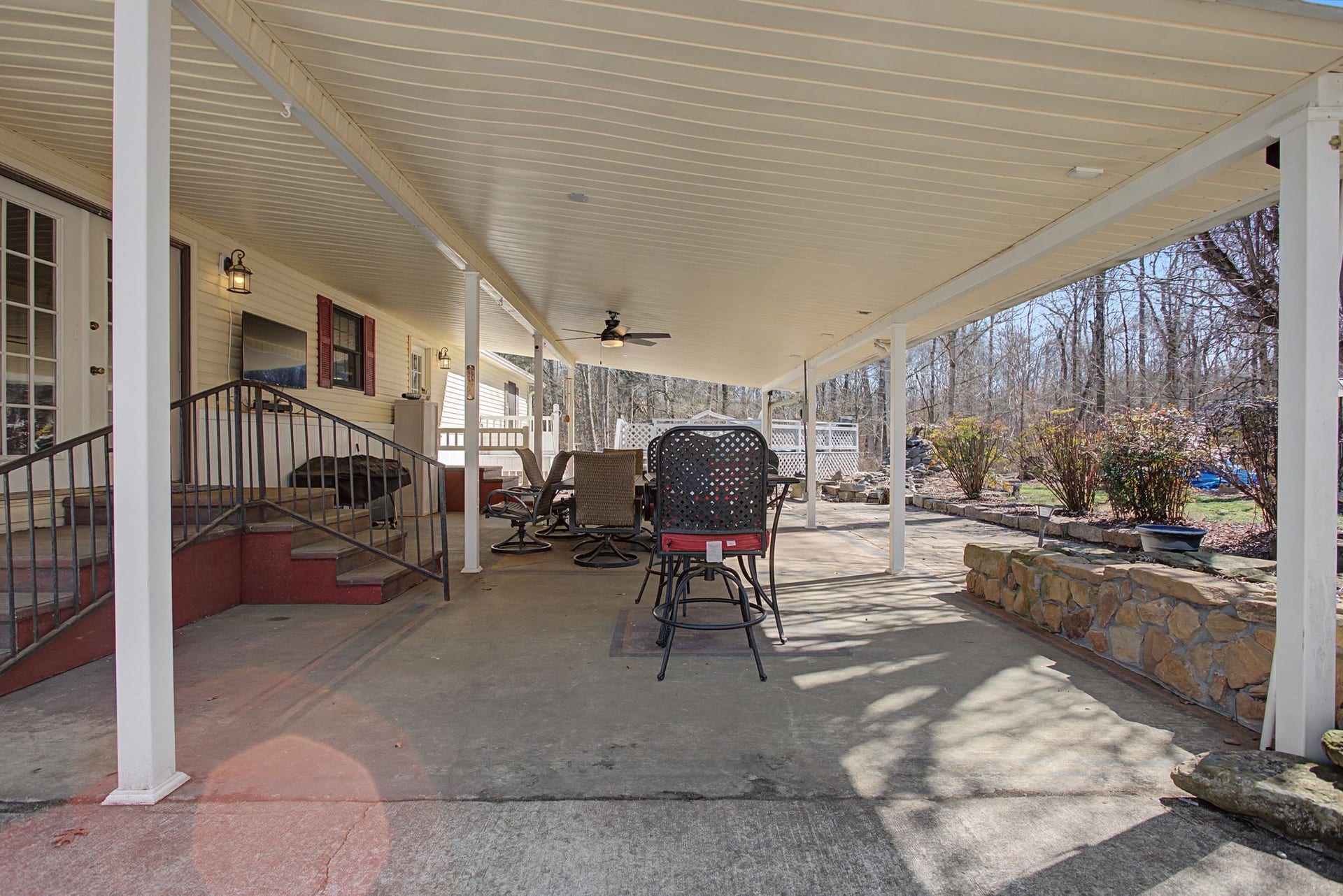 1545 Irwin Rd, Lewisburg, TN 37091 Large covered patio overlooking backyard perfect for entertaining family and friends