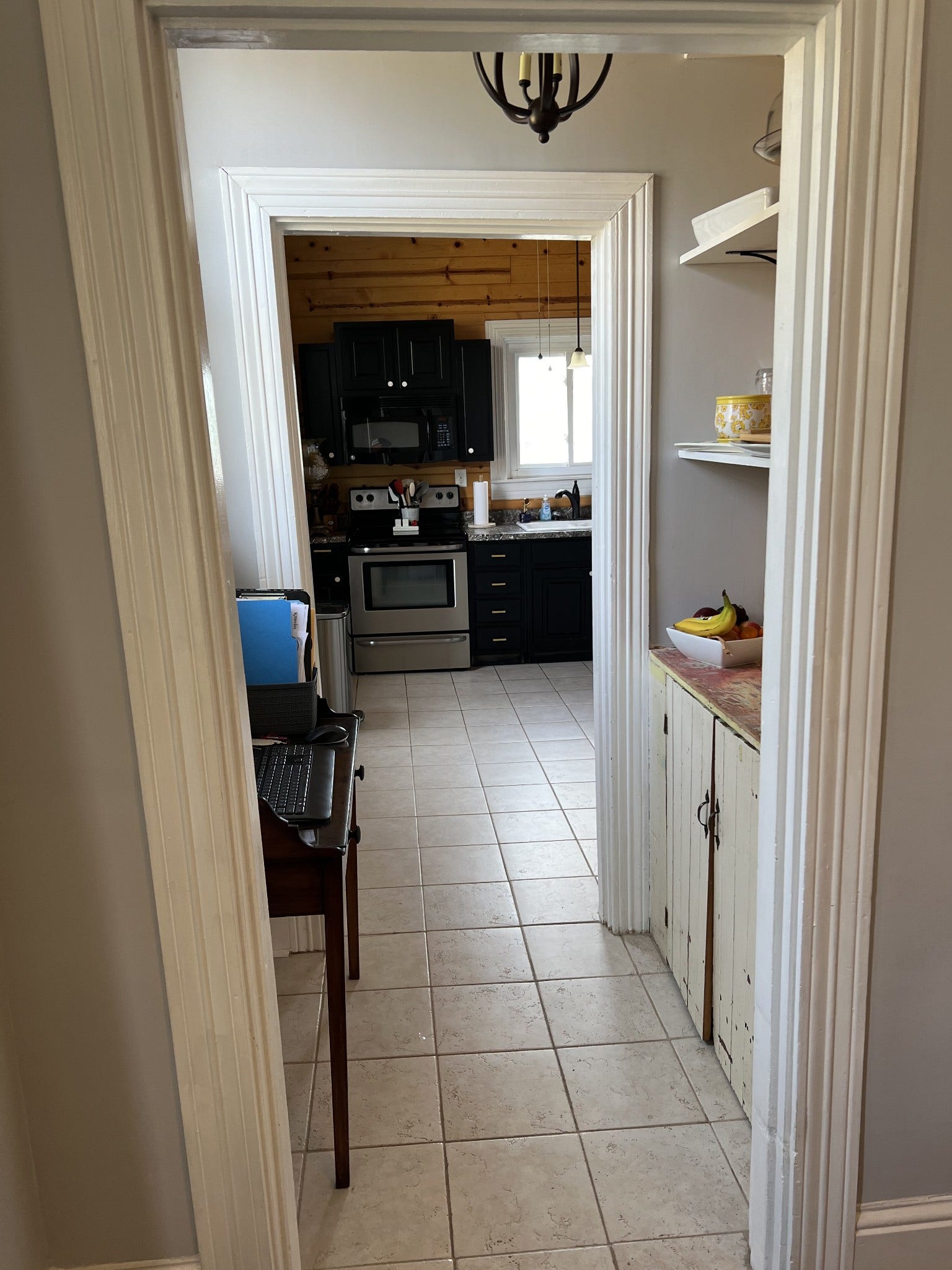 201 Pleasant St, Mount Pleasant, TN 38474 Hall between dining area and kitchen