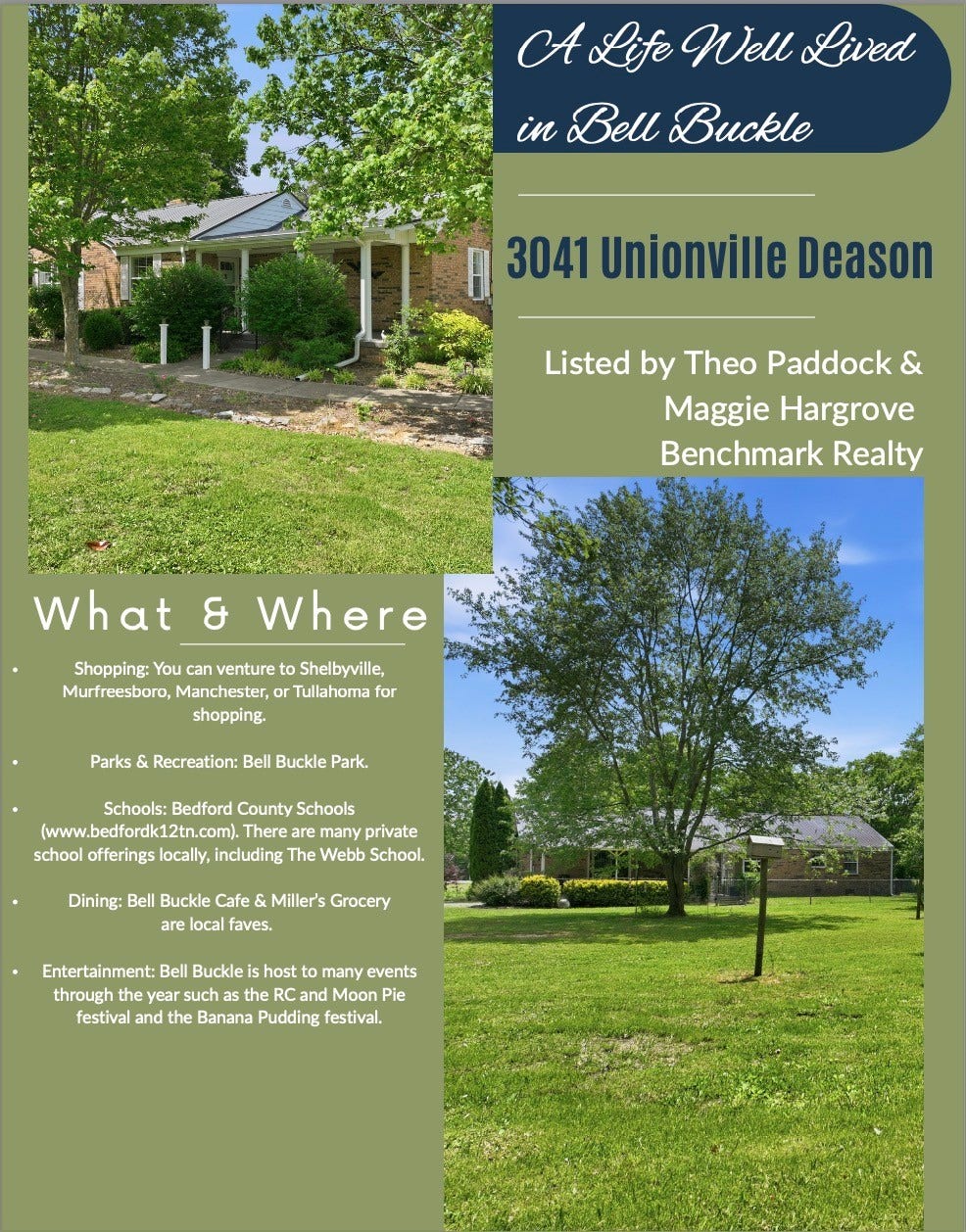 3041 Unionville Deason Rd, Bell Buckle, TN 37020 3041 Unionville Deason Rd, Bell Buckle, TN 37020