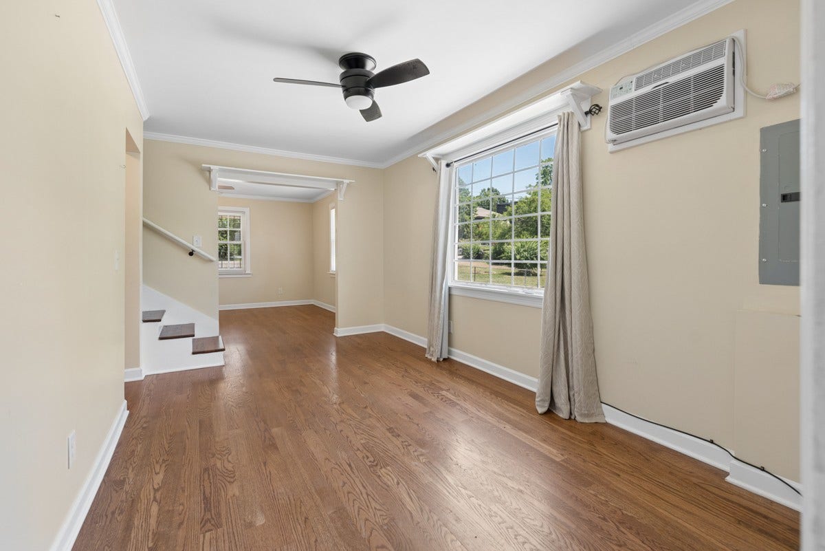 This view is from the dining room looking into the living room.