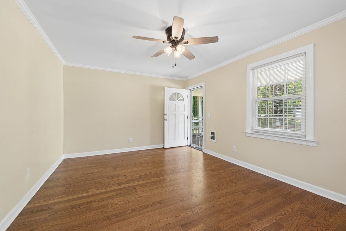 Front door into the living room.