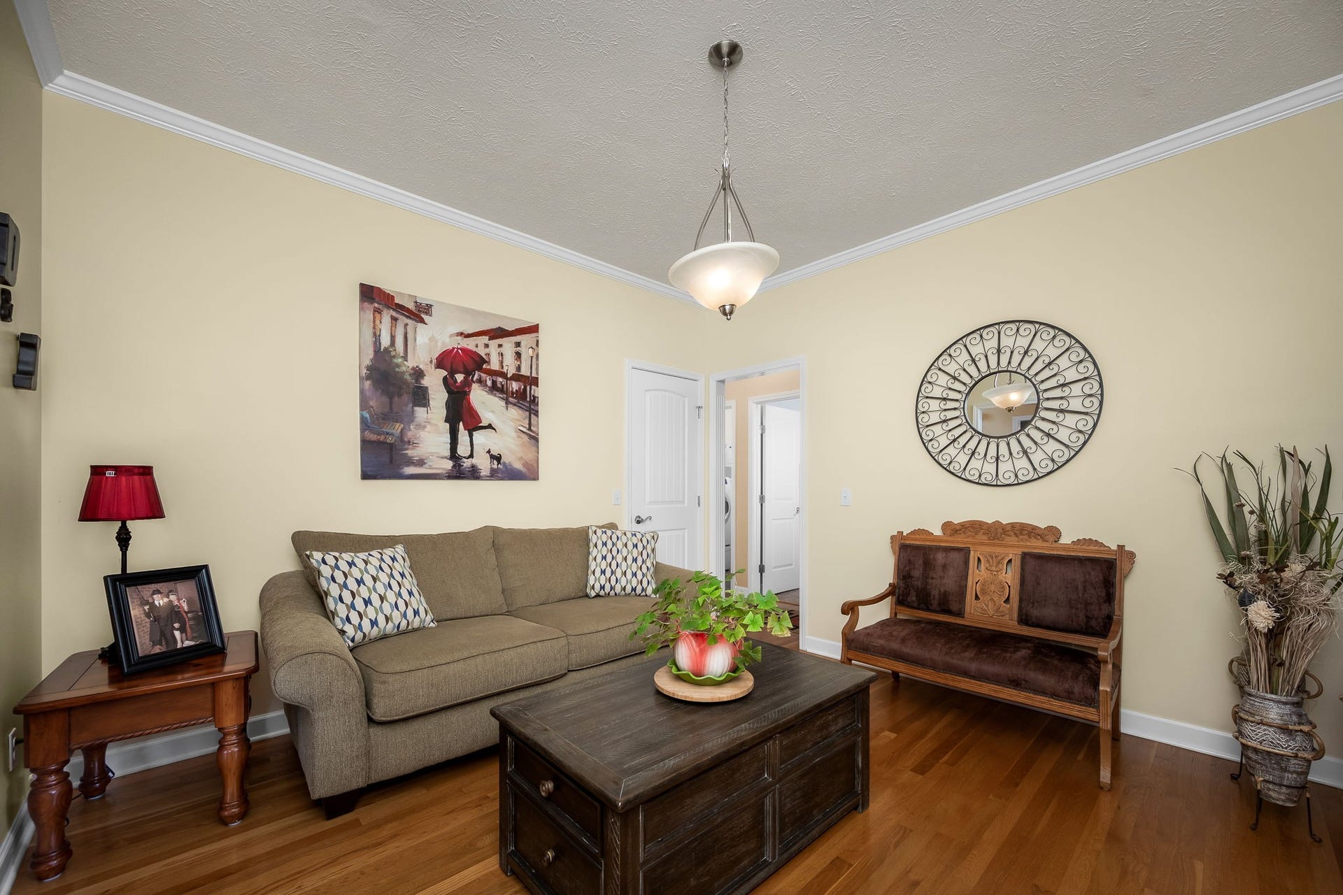 144 Richland Ct, Manchester, TN 37355 A separate den with hardwood flooring and closet.