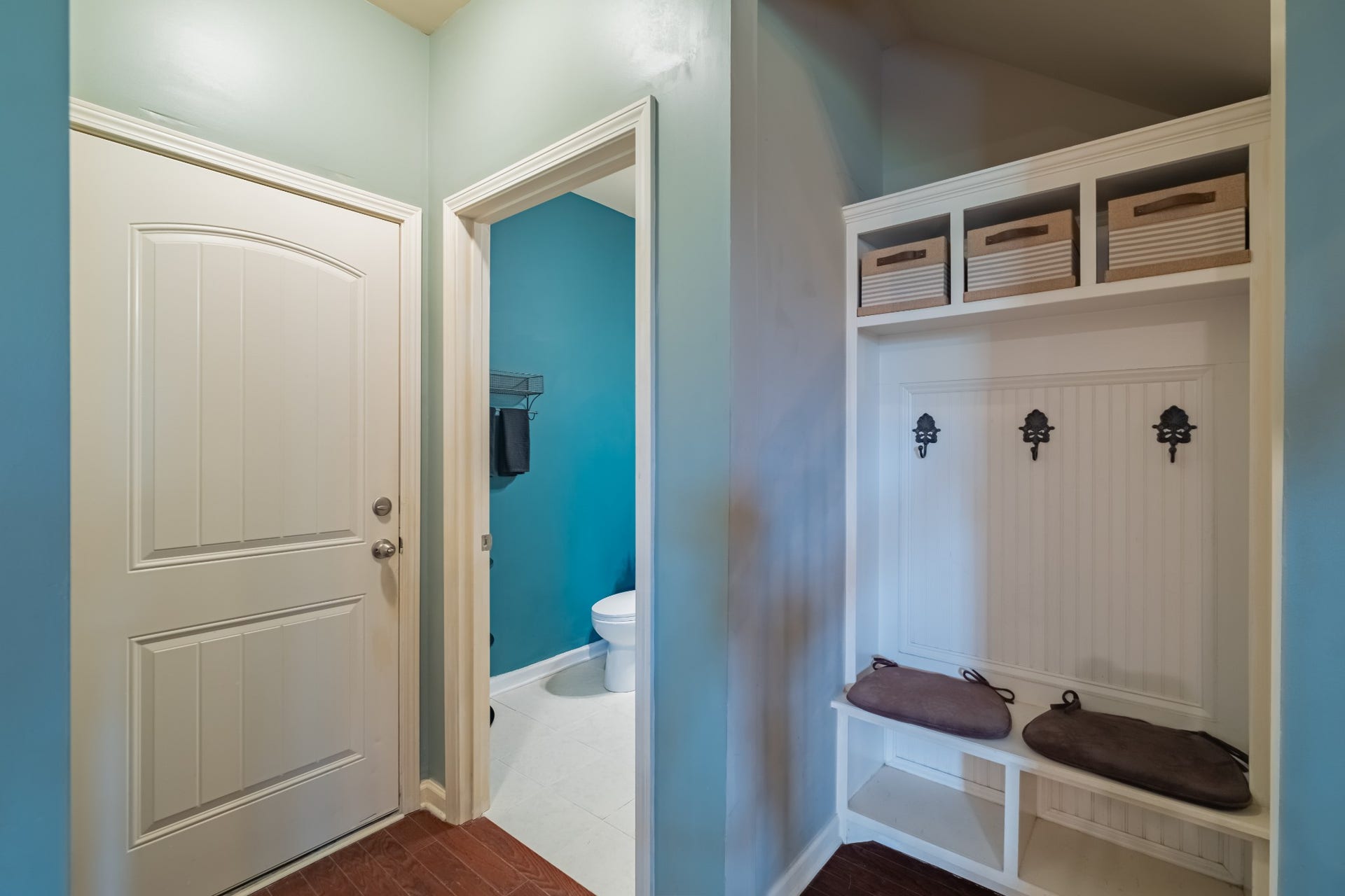 3637 Genoa Dr, Murfreesboro, TN 37128 Newly Tiled Half Bath Downstairs and Mud Area Near Garage Entry