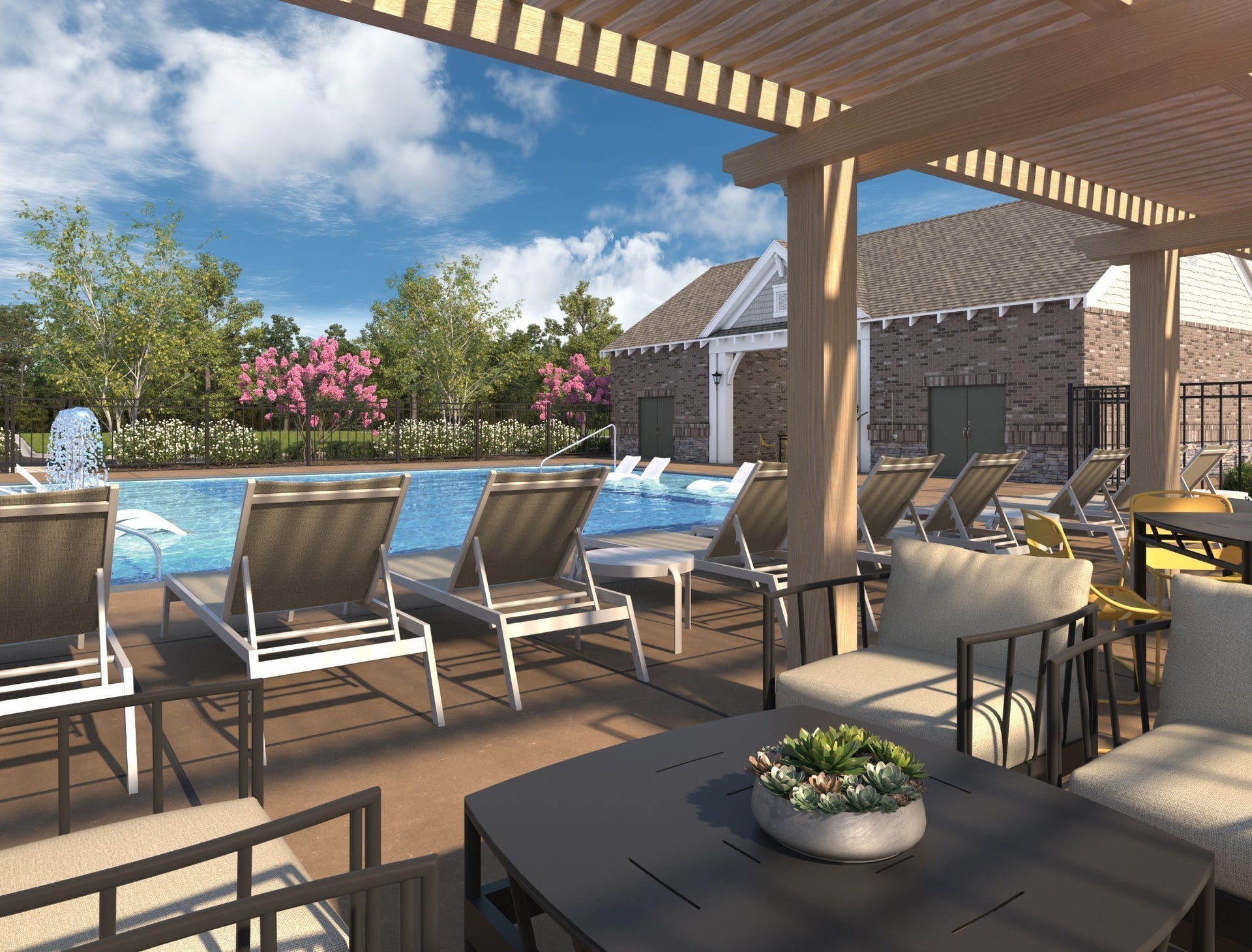 2718 Willowoak Trl, #2901, Murfreesboro, TN 37129 Relax under the cabana at the community pool, where shaded seating provides a comfortable spot to unwind, enjoy a book or socialize with neighbors.