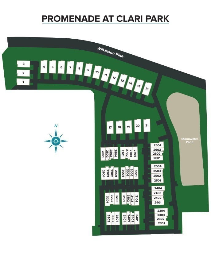 2718 Willowoak Trl, #2901, Murfreesboro, TN 37129 The 1st phase of Promenade at Clari Park has begun! This phase will feature the dog park. community pool and pond.
