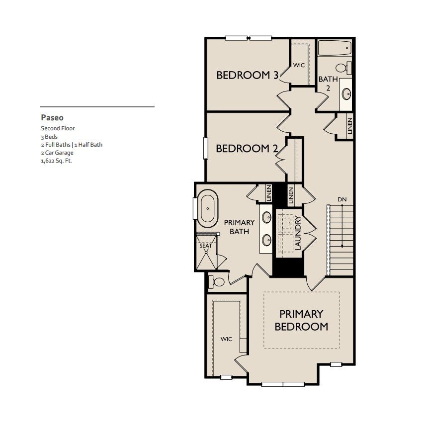 2718 Willowoak Trl, #2901, Murfreesboro, TN 37129 2nd Floor Layout