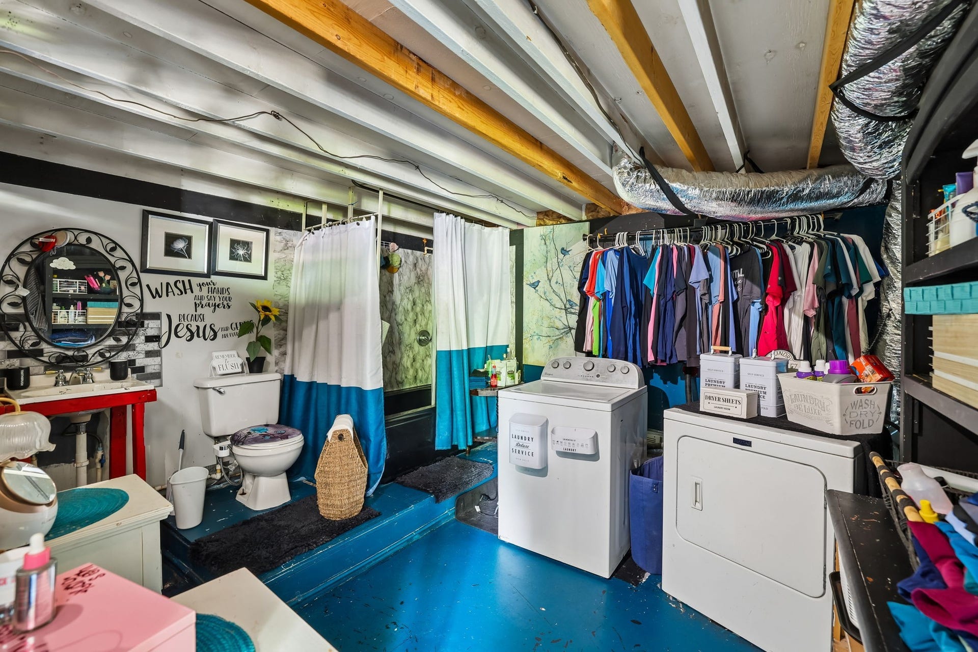 206 Louis Perry Ln, Manchester, TN 37355 Large bathroom/laundry space with tub/shower. 206 Louis Perry Lane, Manchester, TN 37355