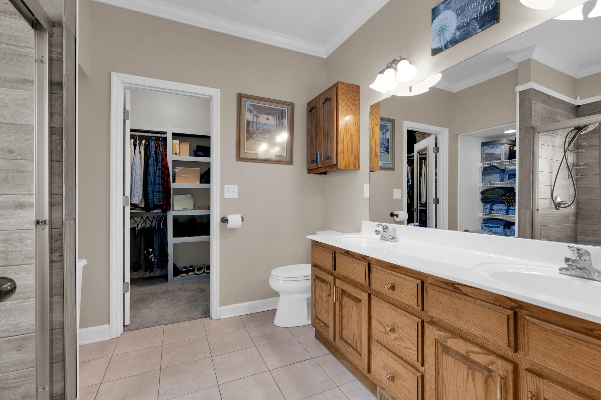 621 Big Oak Dr, Manchester, TN 37355 Walk-in closet, new shelving.