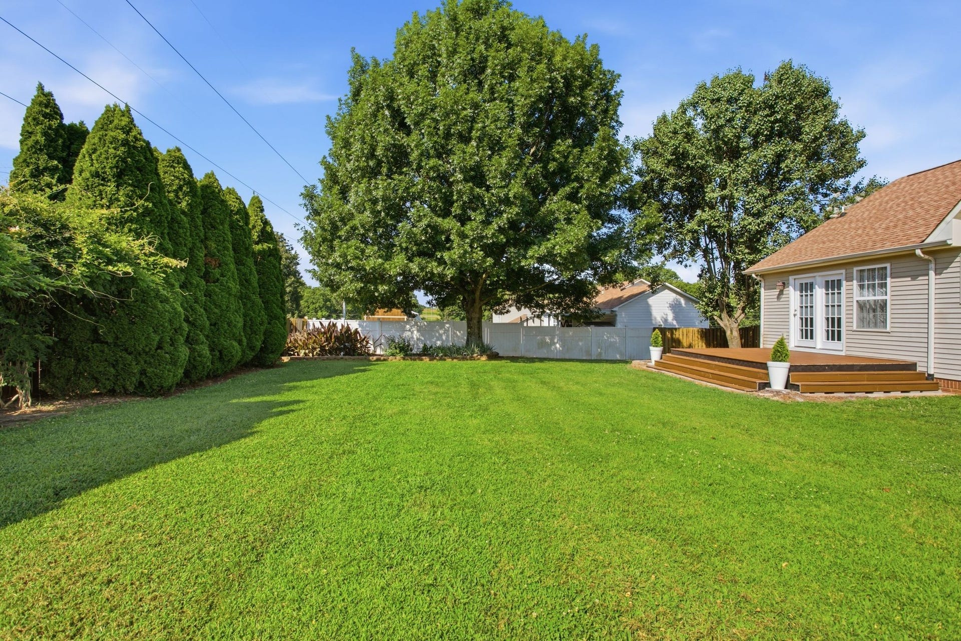 Beautiful backyard with privacy fence!