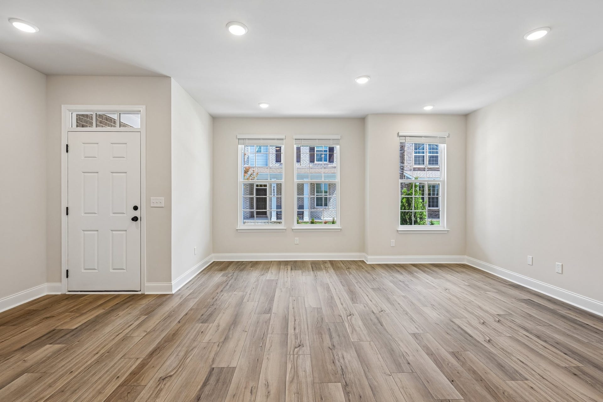 2718 Willowoak Trl, Murfreesboro, TN 37129 ***Home under construction - picture of previously completed townhouse to show layout***
Expansive windows floor this end-unit townhouse with abundant natural light, creating a bright and welcoming living space.