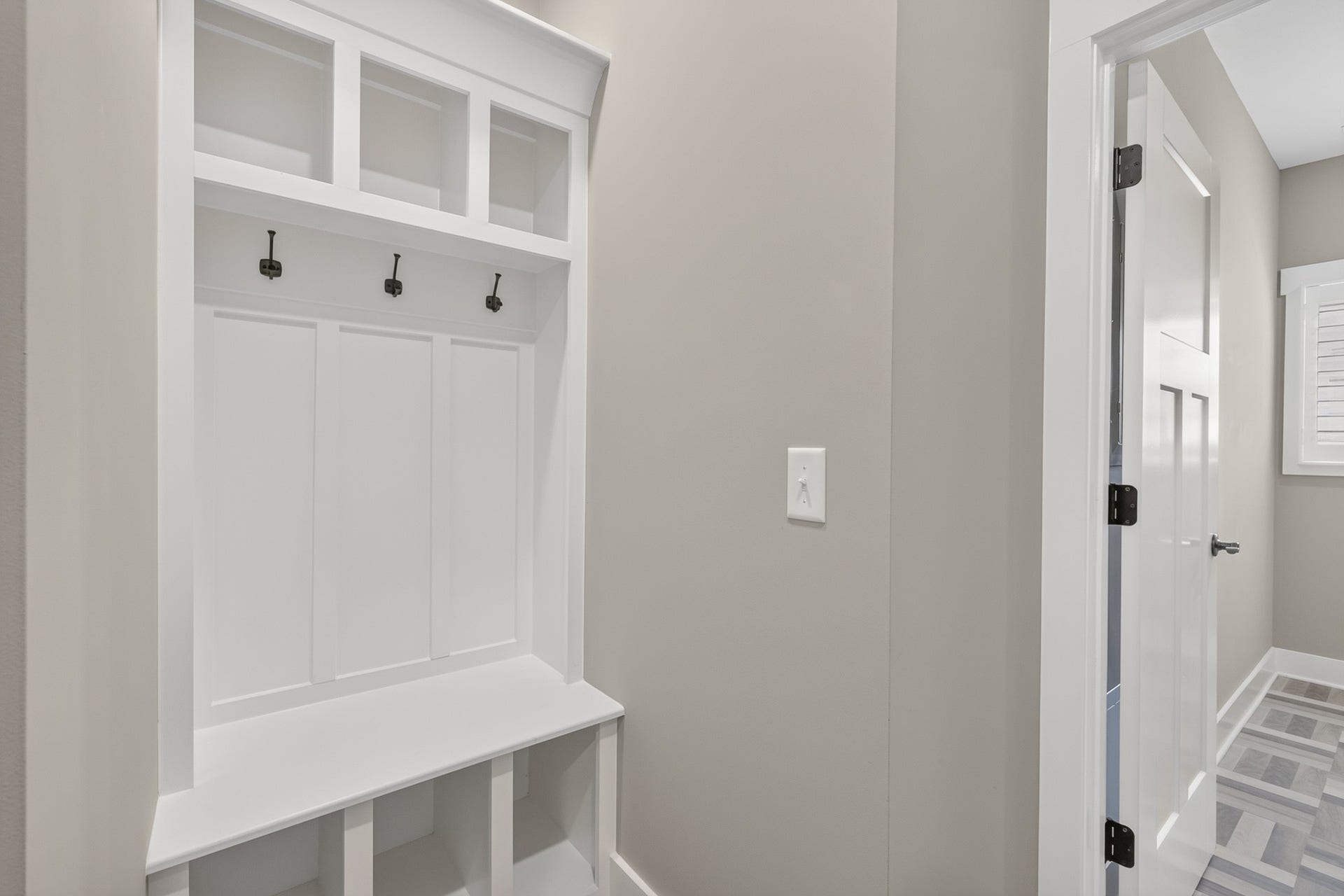 197 Bluegrass Rd, Manchester, TN 37355 This adorable drop zone locate outside laundry room and adjacent to garage entry
