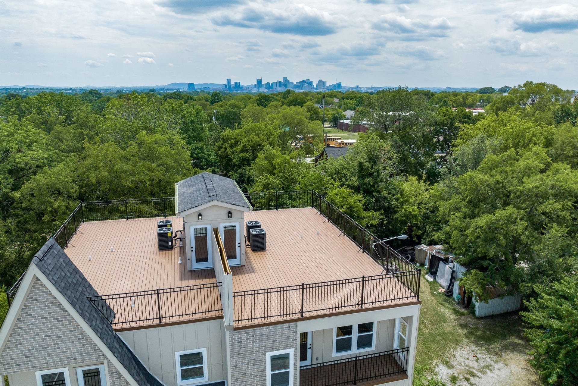 428 E Trinity Ln, #B, Nashville, TN 37207 Partial Rooftop Views of Downtown Nashville from each Unit.