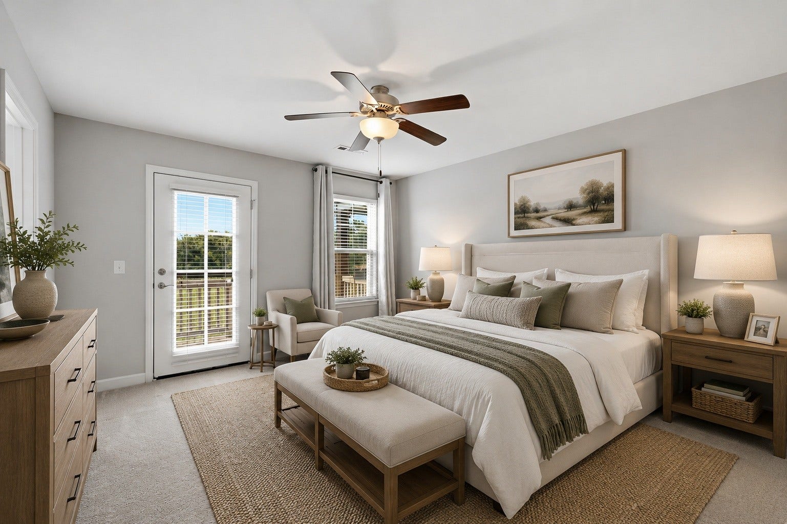 3113 Monrovia Dr, Murfreesboro, TN 37128 Virtually staged primary bedroom