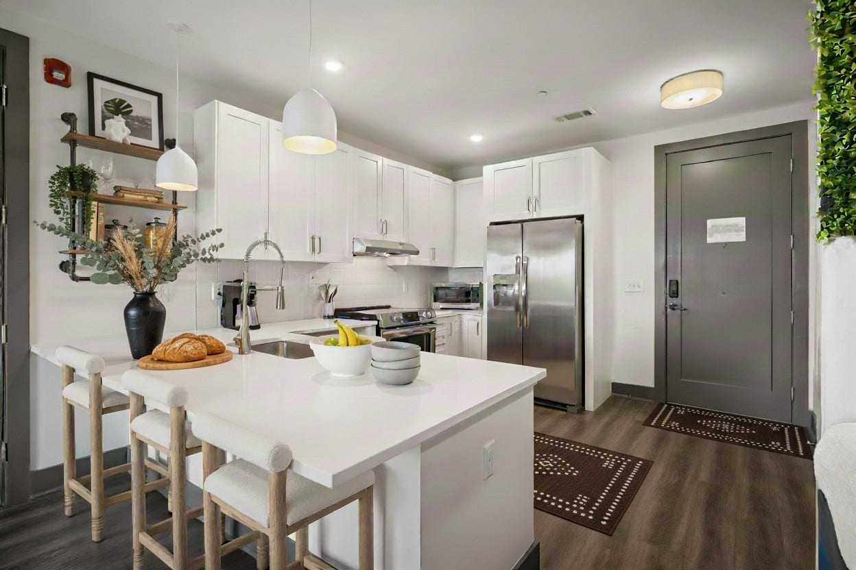 65 Lindsley Ave, #412, Nashville, TN 37210 Virtually staged kitchen.