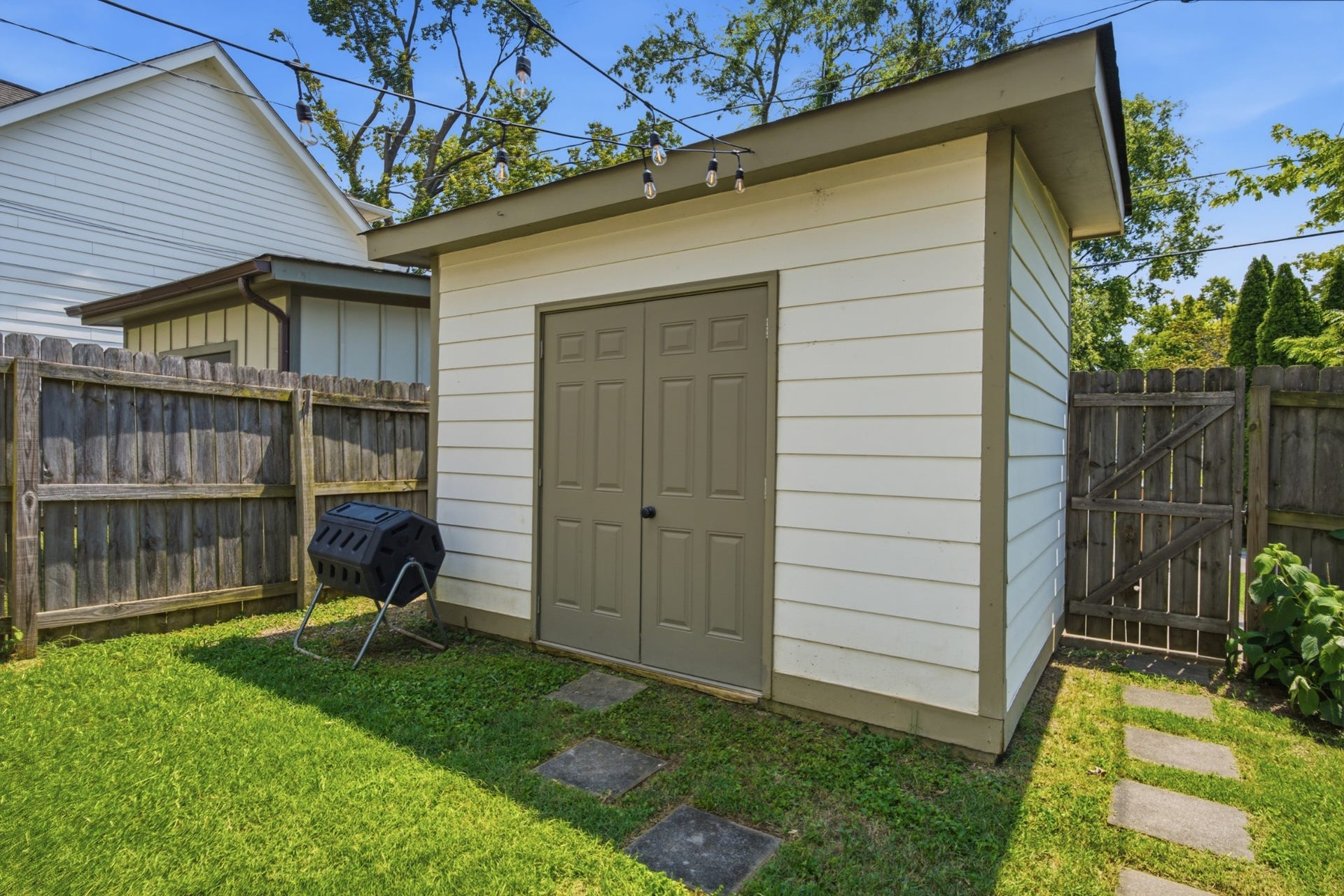 Shed has excellent storage