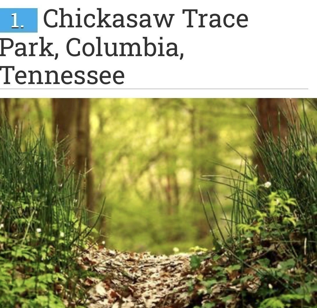 2319 Juneau Lane, Columbia, TN 38401 Great hiking approximately 20 minutes from Columbia at Chickasaw Trace