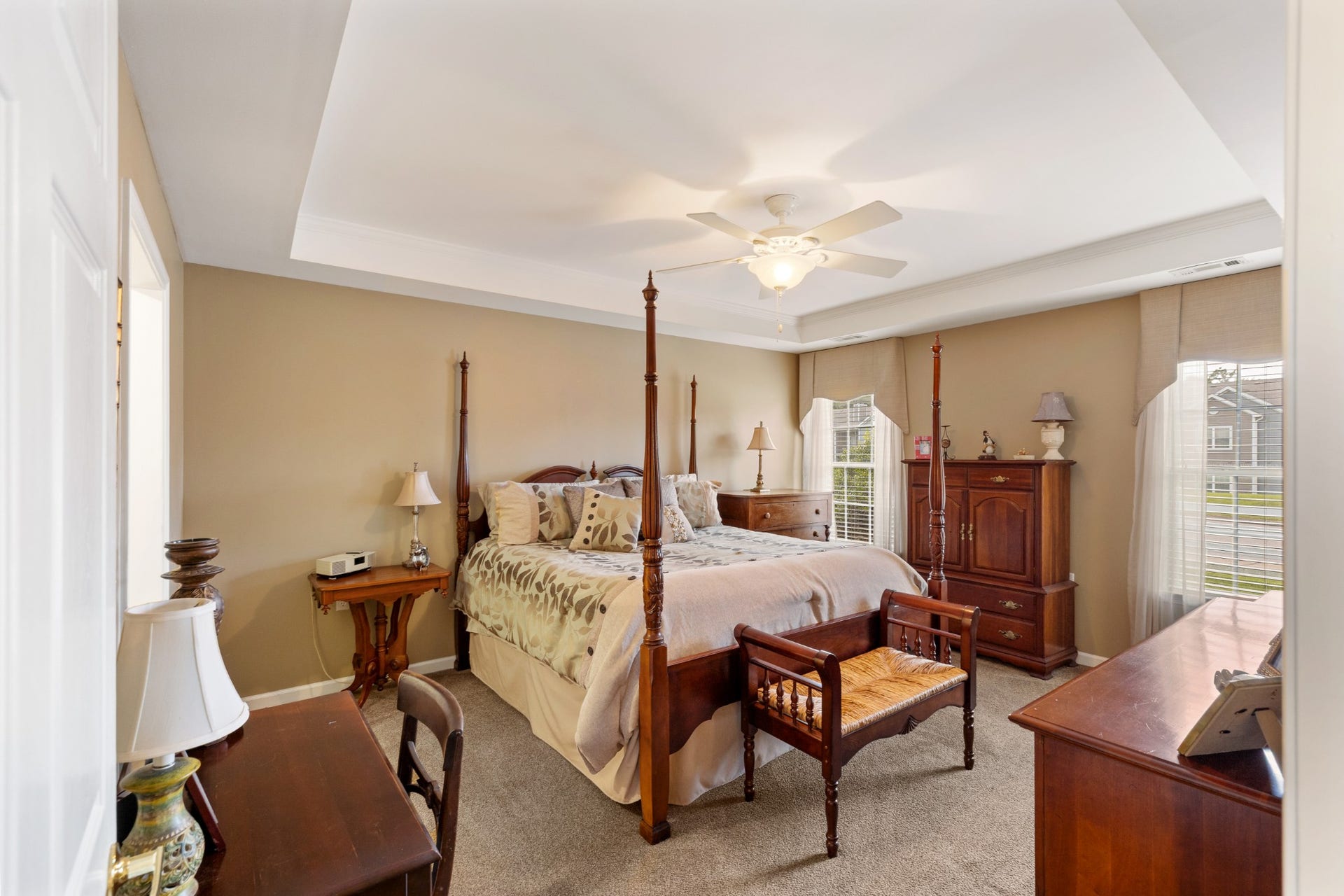 1300 Crofton Park Ct, Columbia, TN 38401 Primary Bedroom will hold large furniture. It has 2 large closets as you enter the Primary Bath.