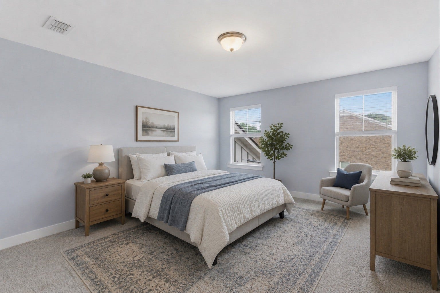 2108 Halfmoon Way, Murfreesboro, TN 37130 Spacious upper-level secondary bedroom with walk-in closet; plenty of room for family or guests. (shown virtually staged as a Guest Room)