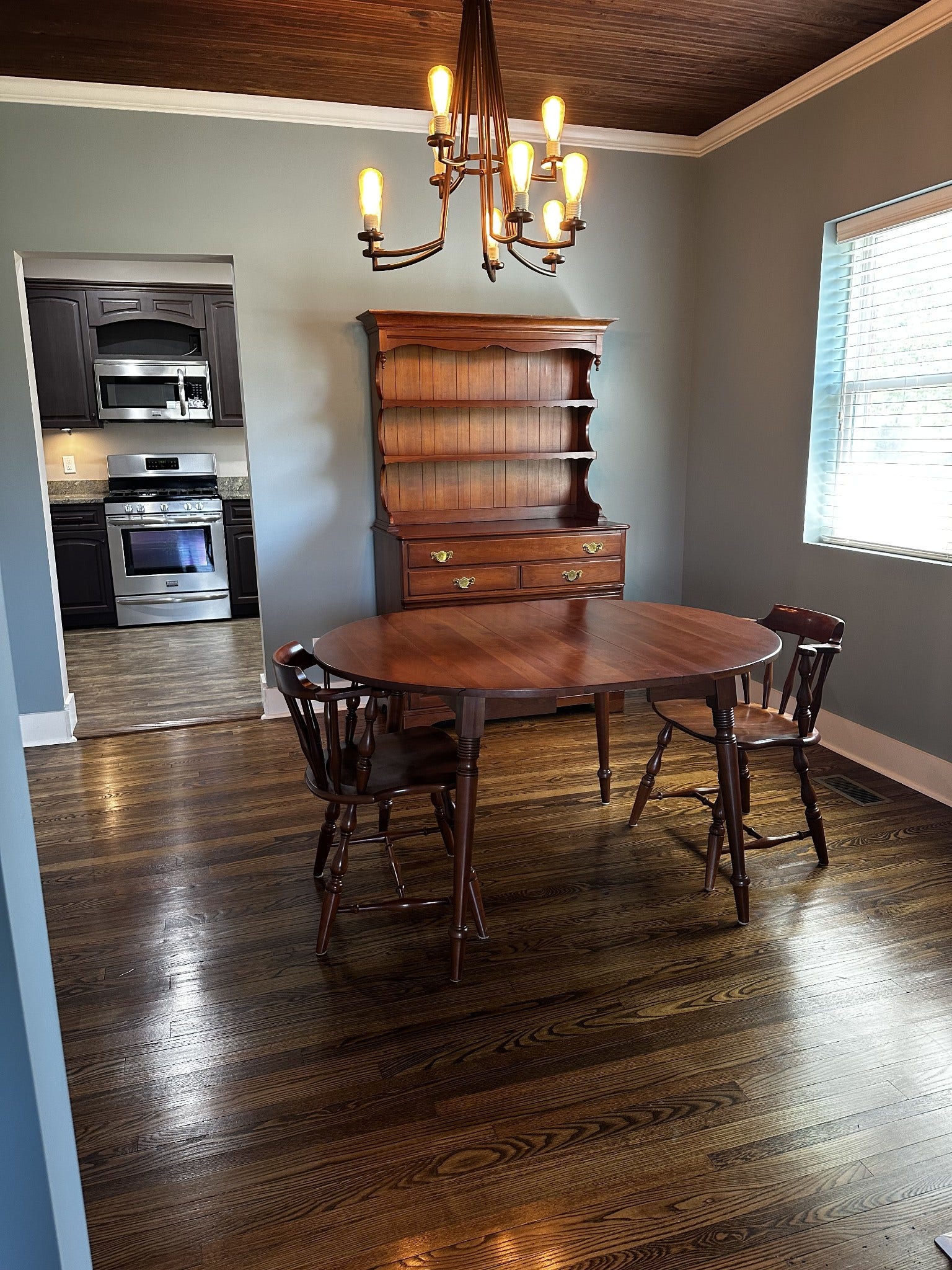 2930 Murfreesboro Hwy, Manchester, TN 37355 Dining room with original refinished wood ceilings and original refinished wood floors