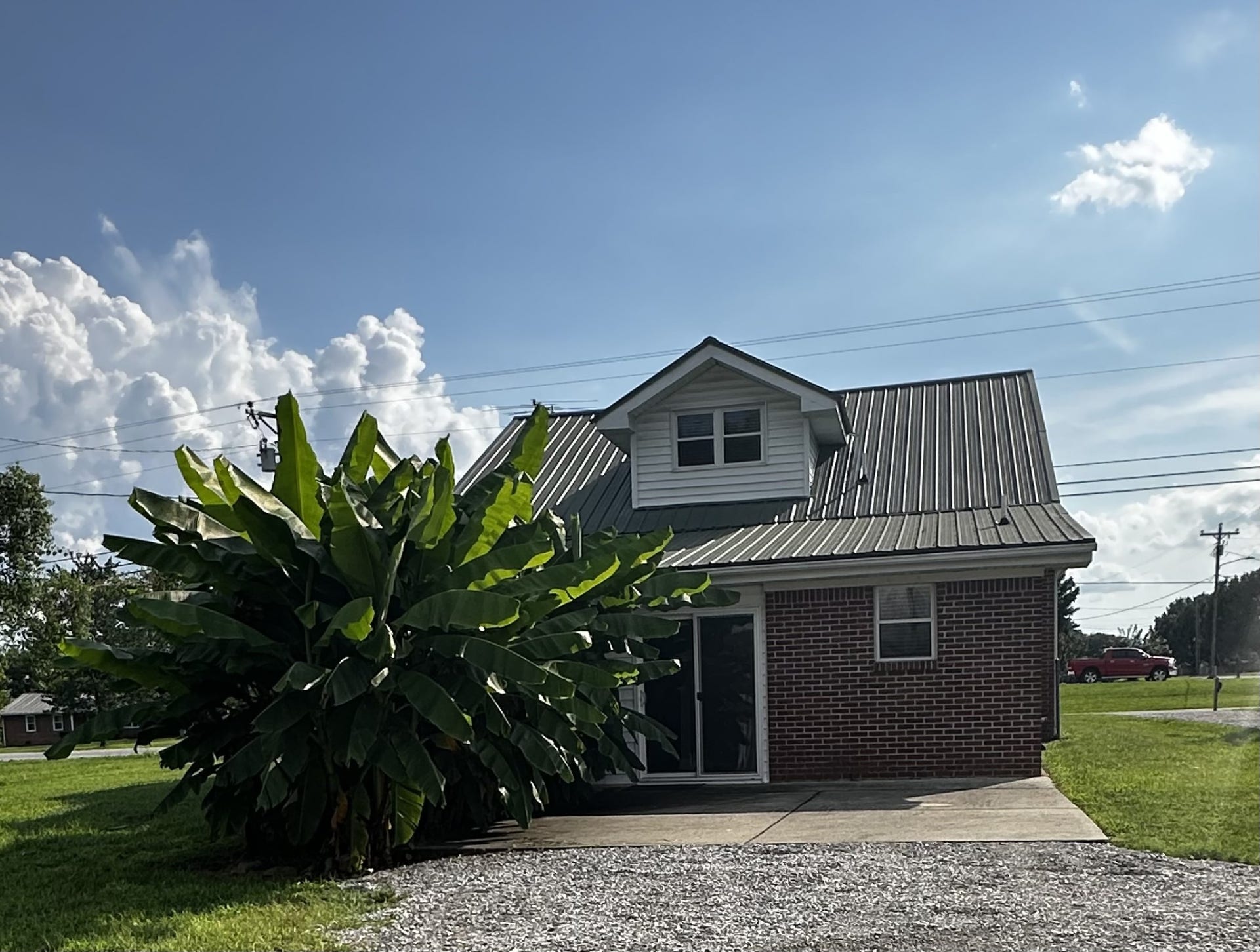 2930 Murfreesboro Hwy, Manchester, TN 37355 Back patio with grove of banana trees for privacy