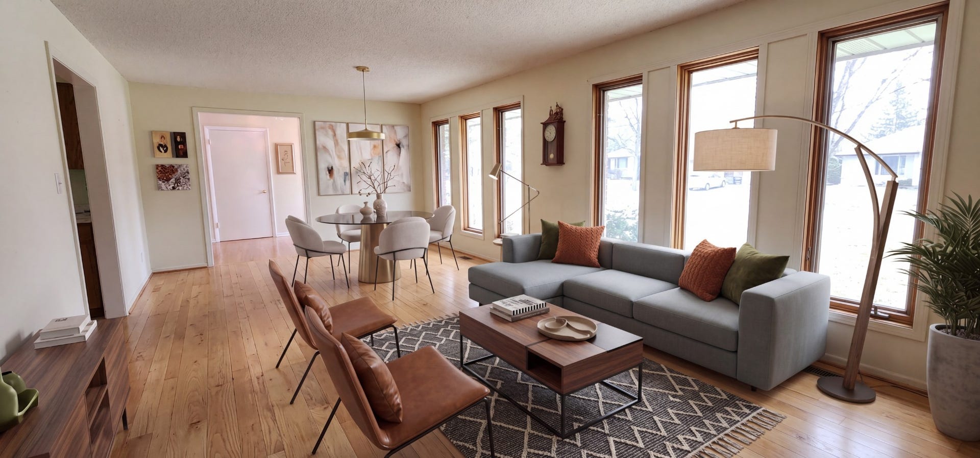 4321 Setters Rd, Nashville, TN 37218 Living/Dining Room - Virtually Enhanced
