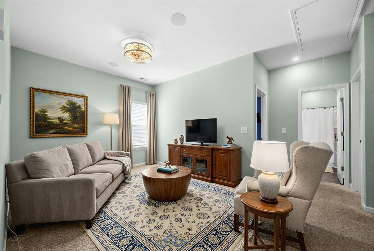 Digitally staged to reflect options for space