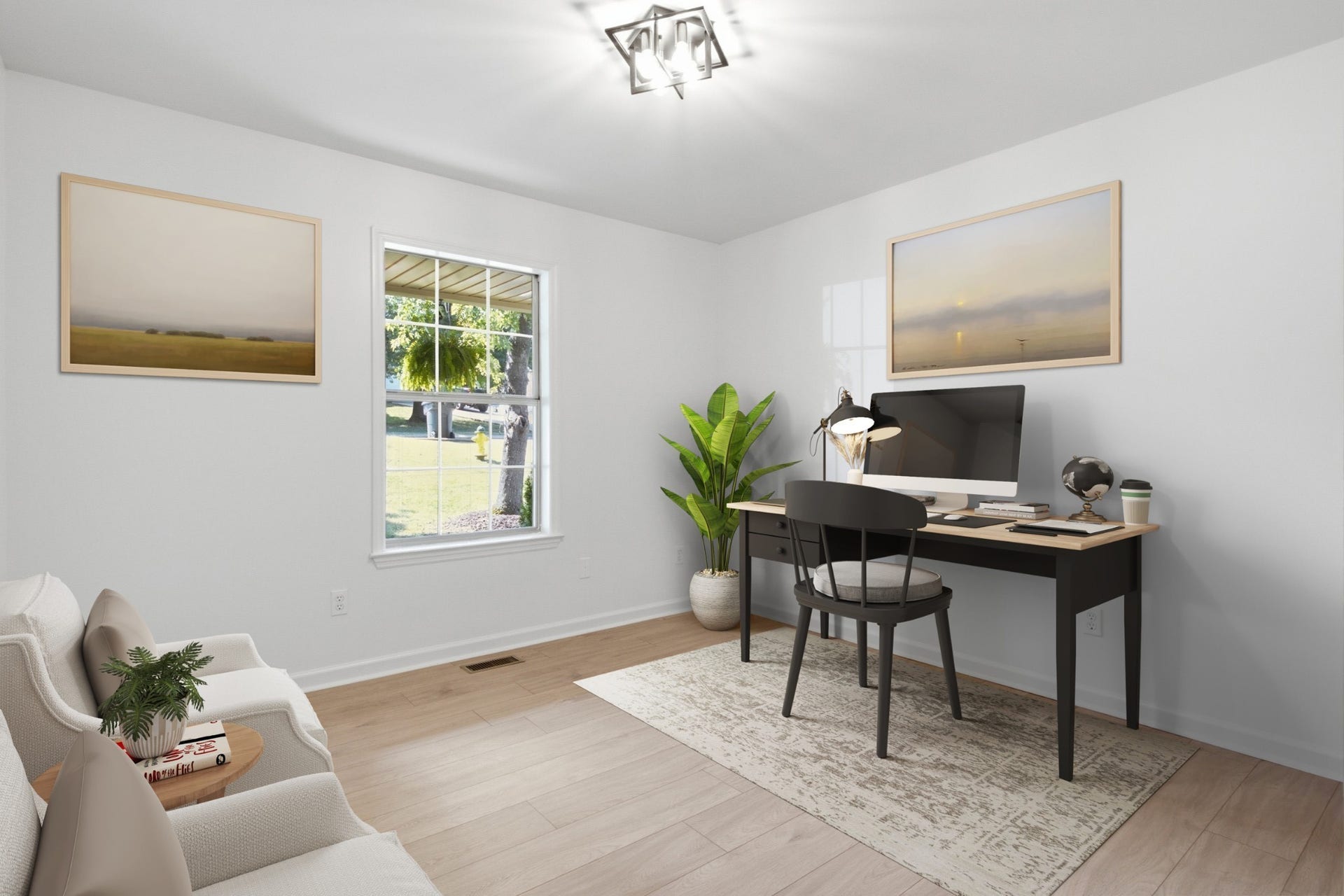 208 Valley Dr, Columbia, TN 38401 Virtually Staged Bedroom 3 / office space