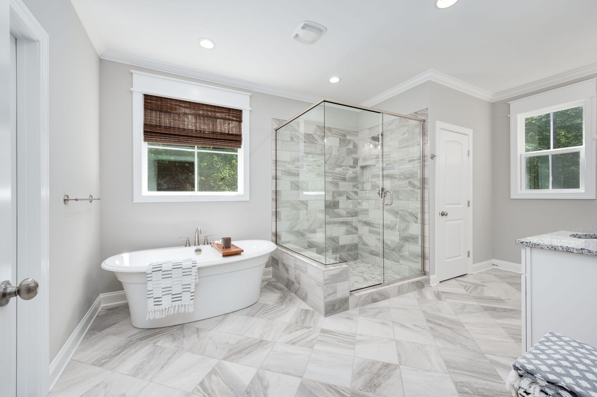 545 Delacy, Fairview, TN 37062 Oversized primary bathroom with walk in shower.