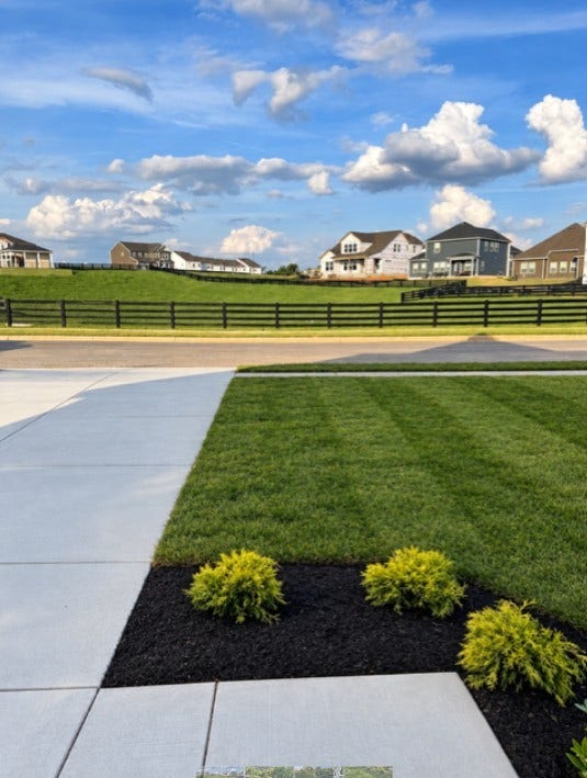 3322 Parmenter Street, Columbia, TN 38401 Grass made greener by AI. Lot was sodded 10/1