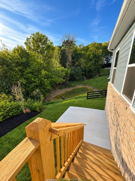 3322 Parmenter Street, Columbia, TN 38401 Grass made greener by AI. Lot was sodded 10/1