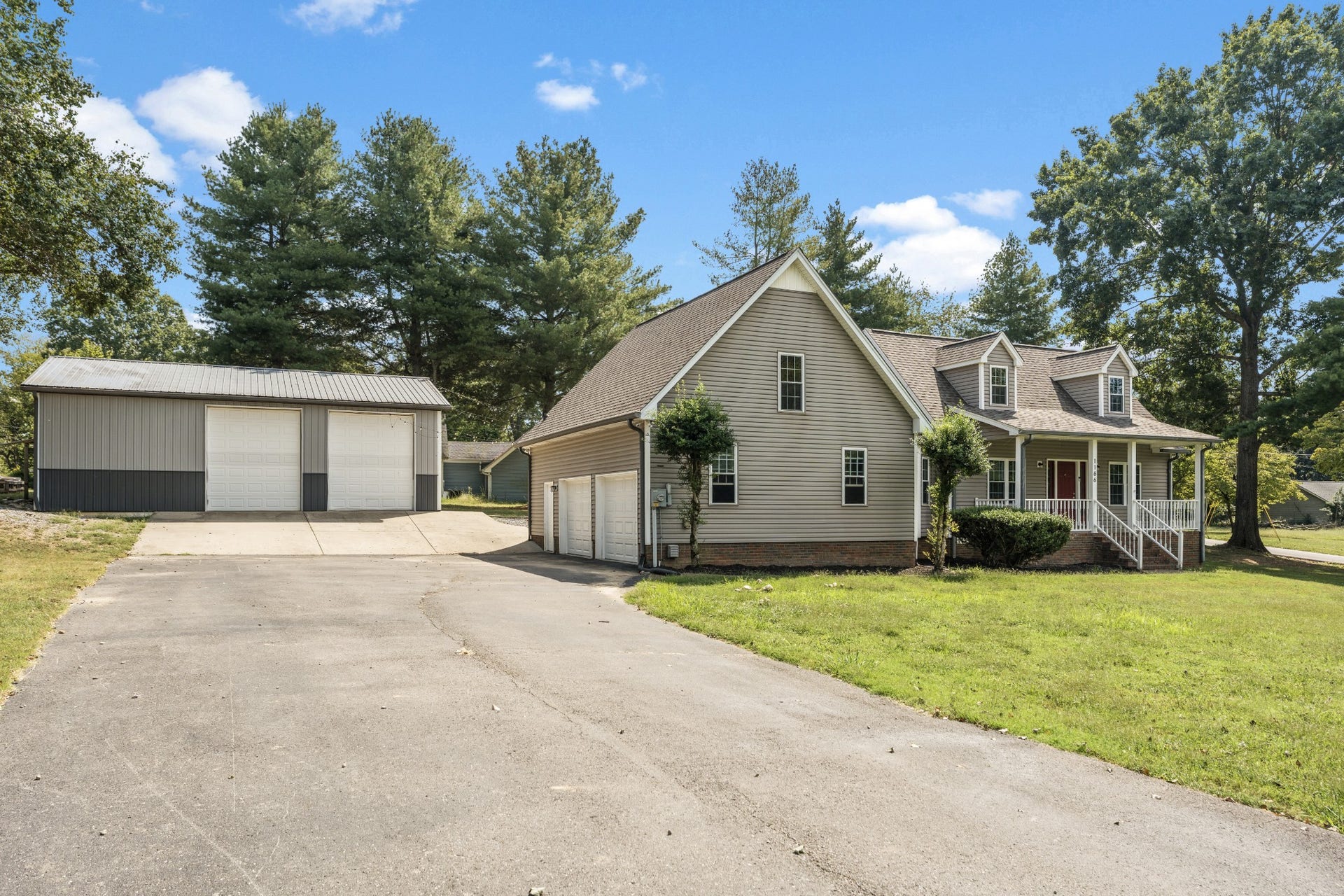 2 car attached garage and a HUGE RV / Boat Garage