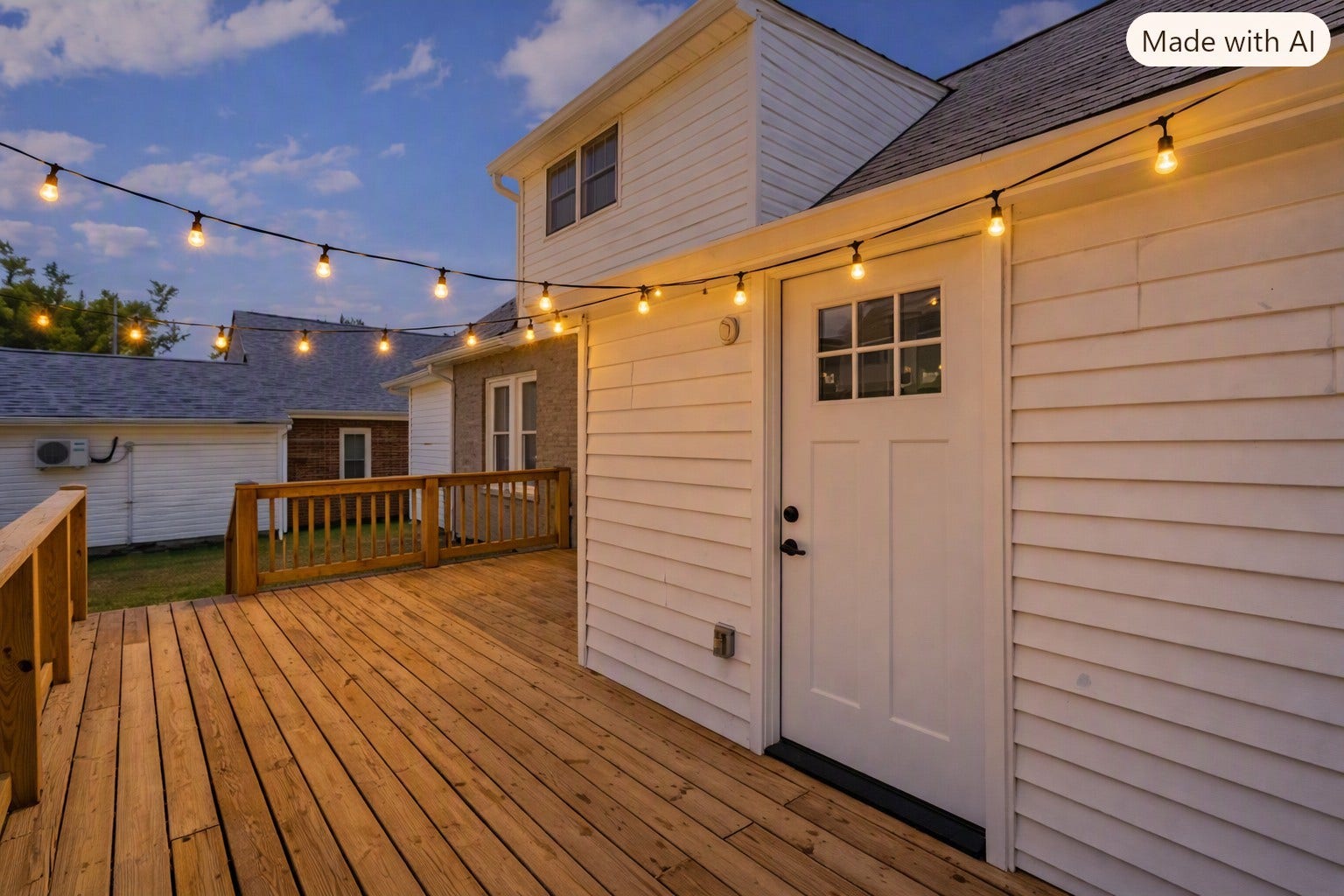Deck leads to mud room/laundry room
