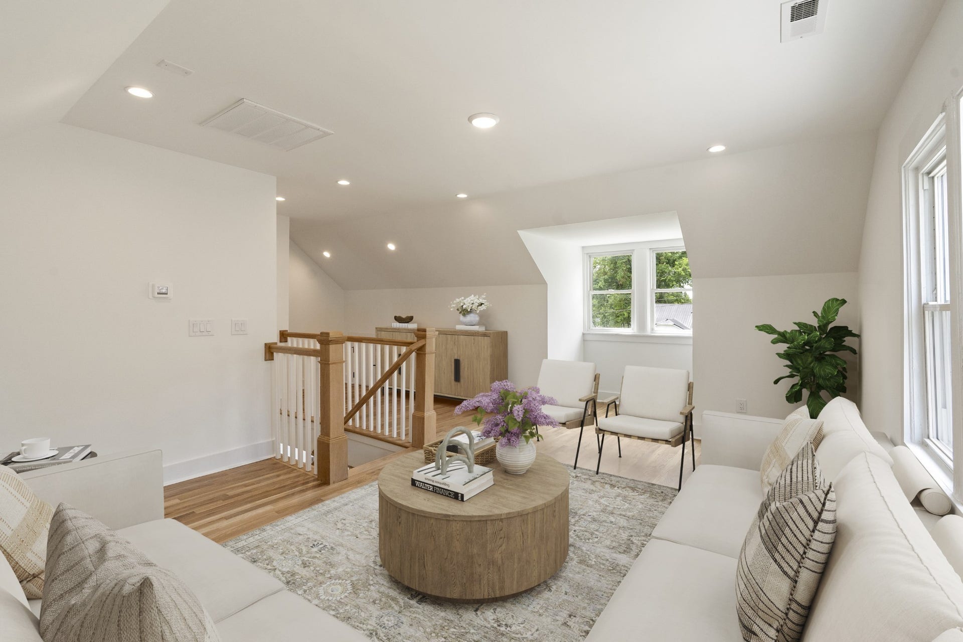 Virtually staged bonus room upstairs