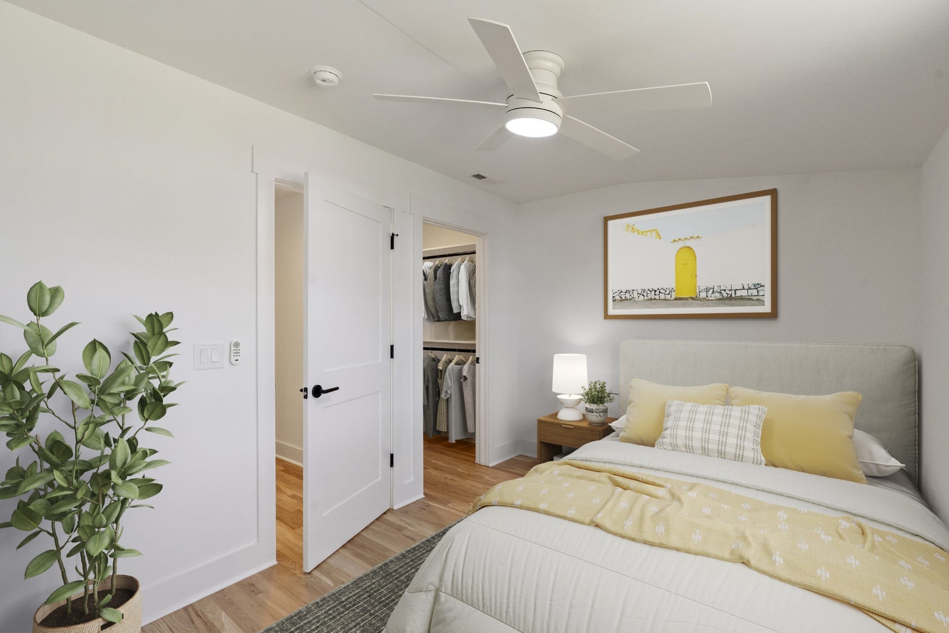 Virtually staged upstairs bedroom 1
