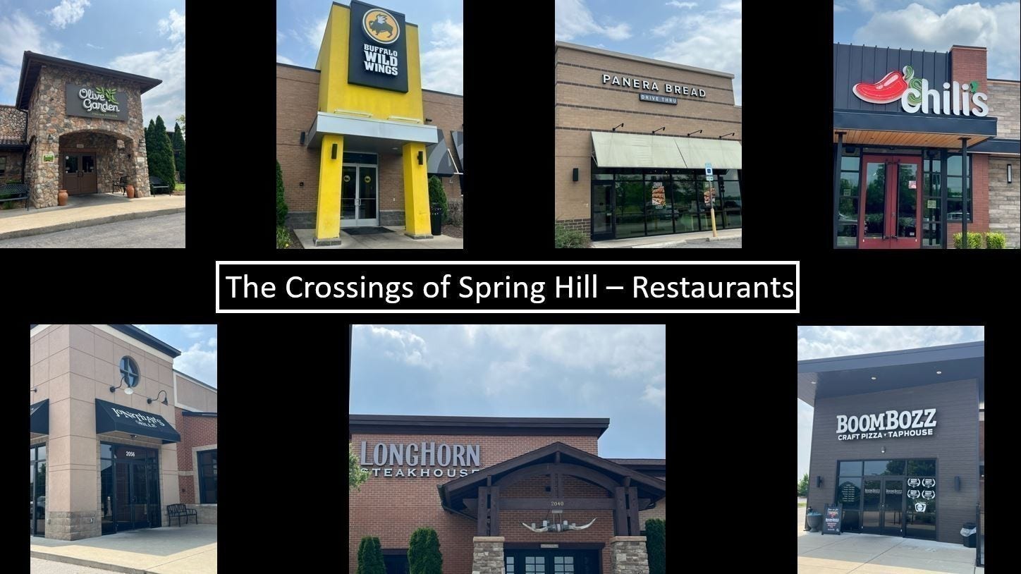 3281 Barrel Oak Pass, Columbia, TN 38401 Restaurants in nearby Spring Hill