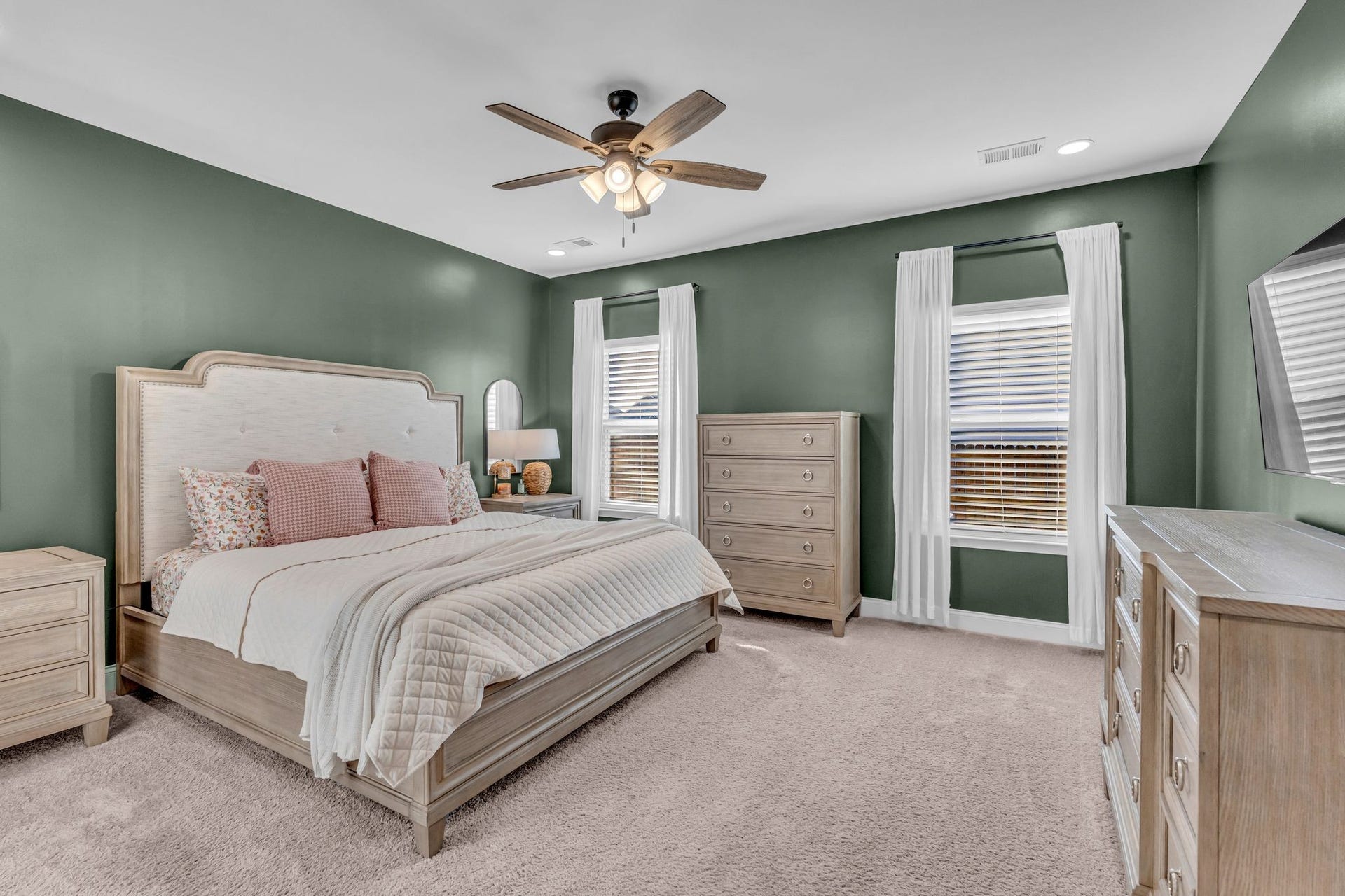 Designer colors and treatments accent each space!