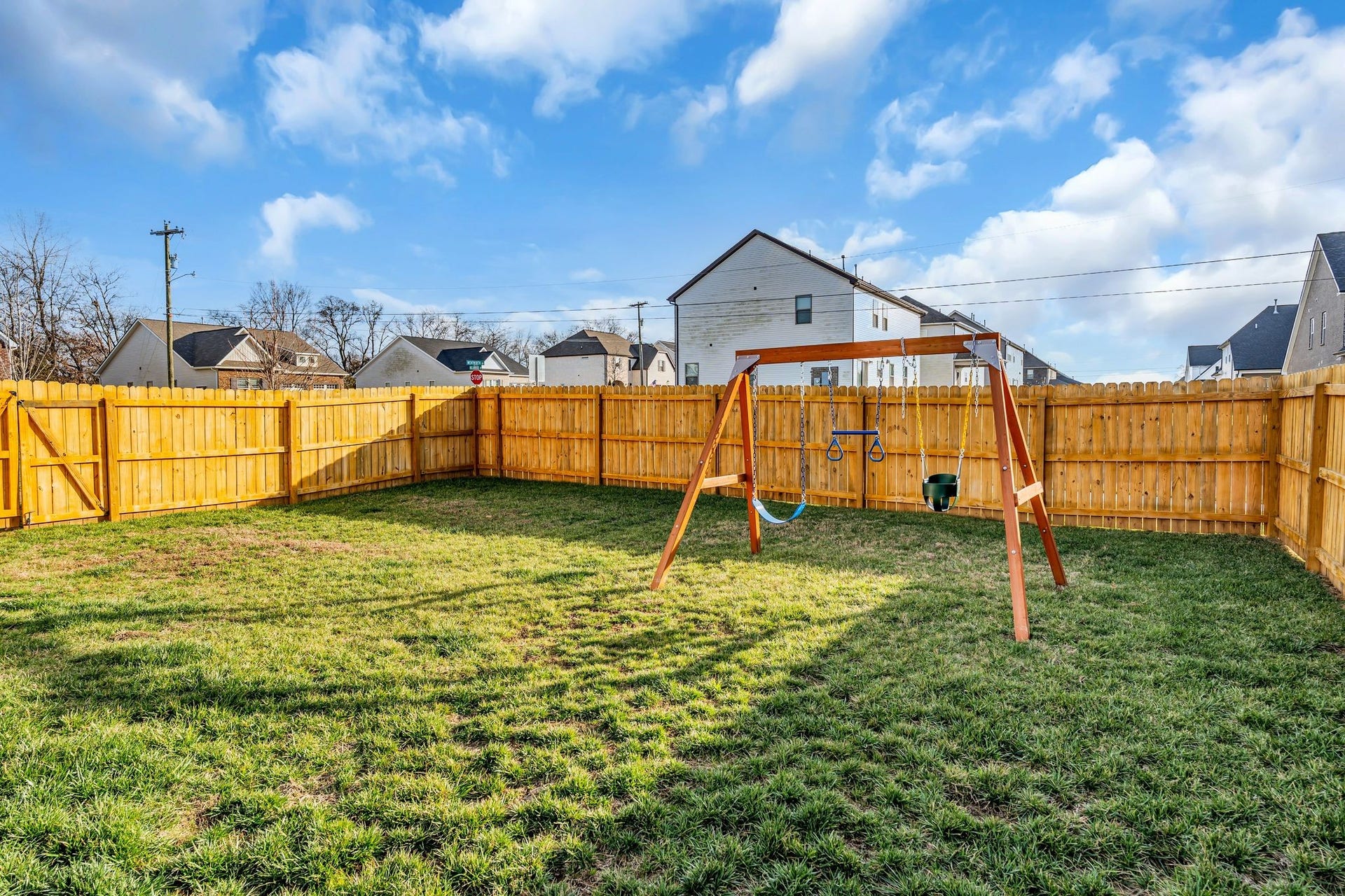 The side yard offers lots of extra room for play, gardening, etc.