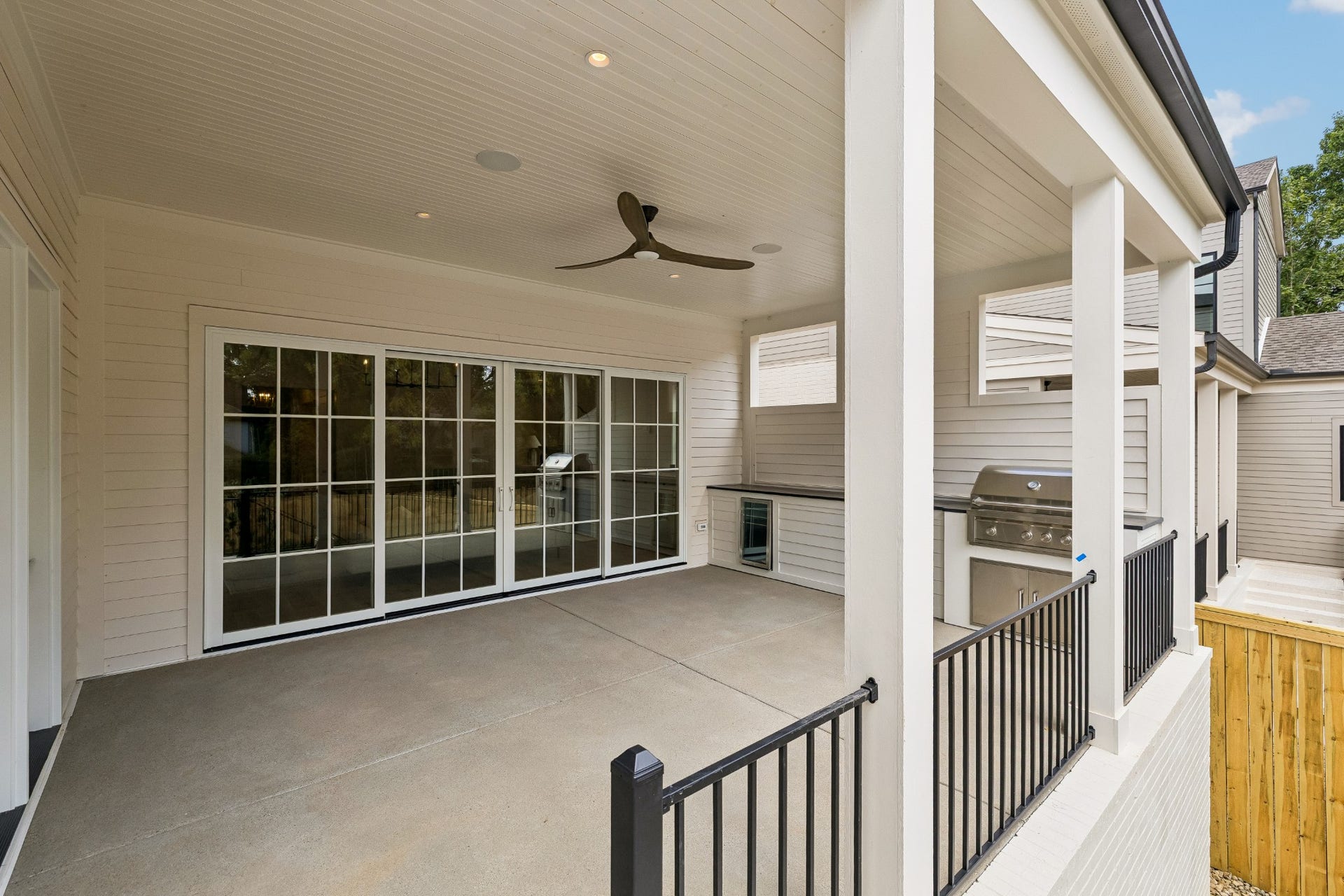 1133 Maplehurst Ln, Nashville, TN 37204 Multiple sets of glass doors create seamless flow between the great room, dining area, and covered porch, making this home exceptionally well designed for entertaining indoors and out.