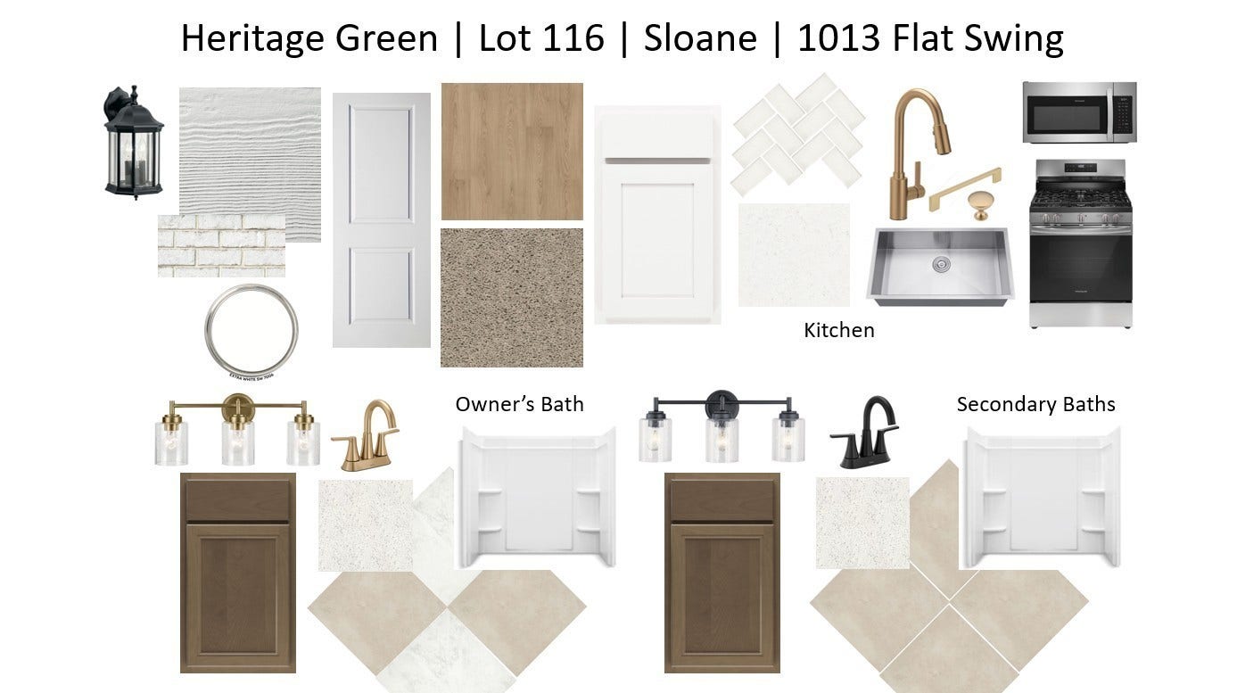1013 Flat Swing, Columbia, TN 38401 Actual Design Selections in this home