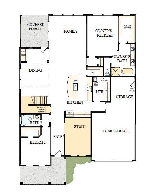836 Drivers Cir, Columbia, TN 38401 Denbrook E first floor - storage in garage could be 3rd car space.
