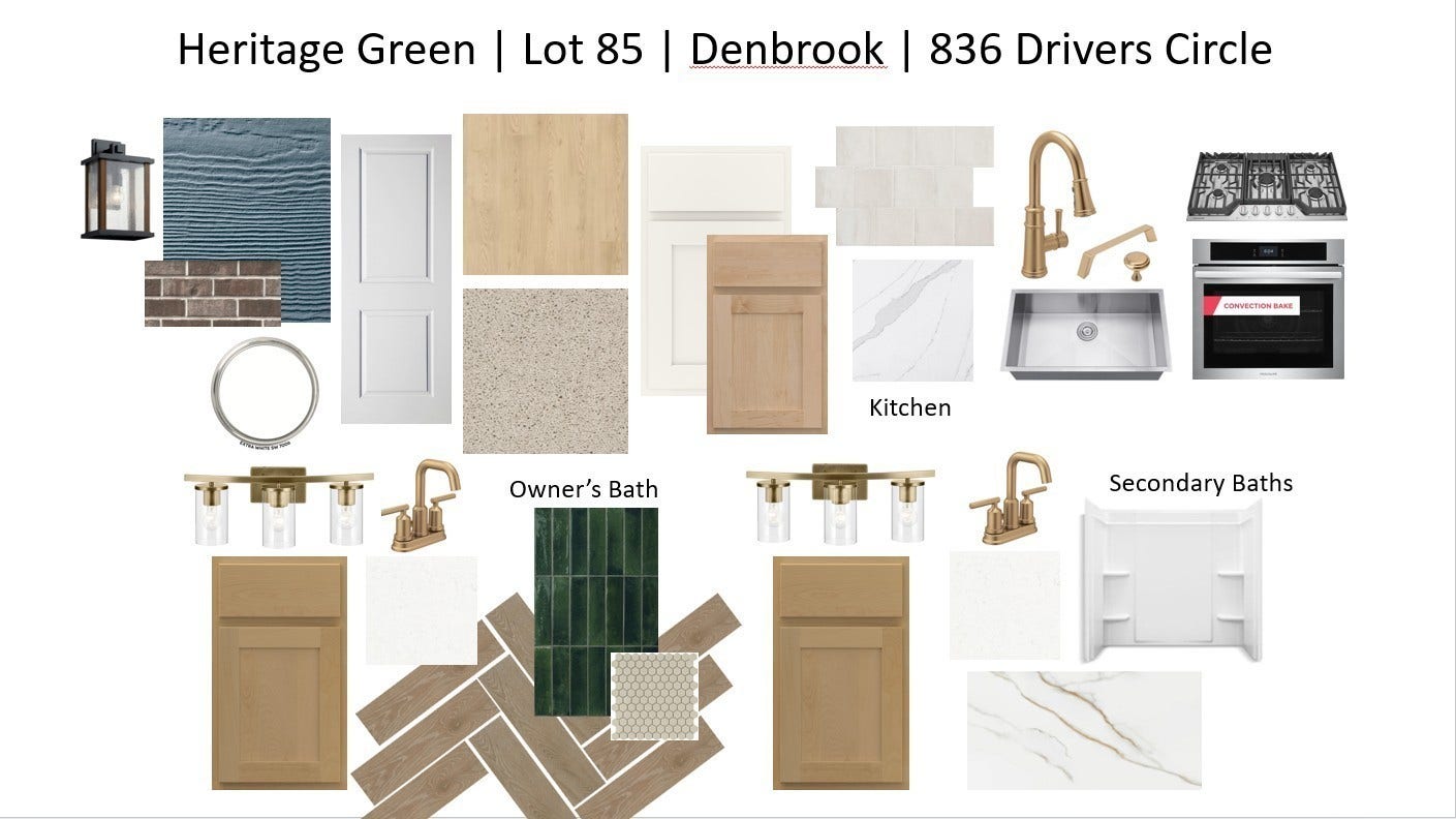 836 Drivers Cir, Columbia, TN 38401 Design selections for this home