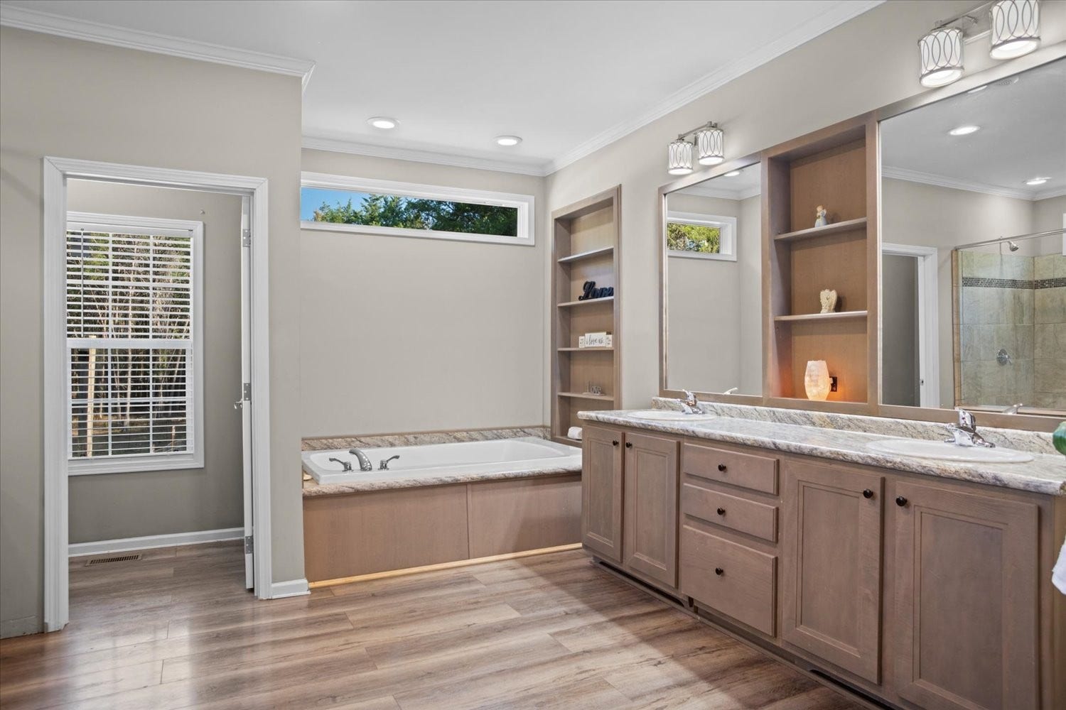 Separate tub and shower in primary bath
