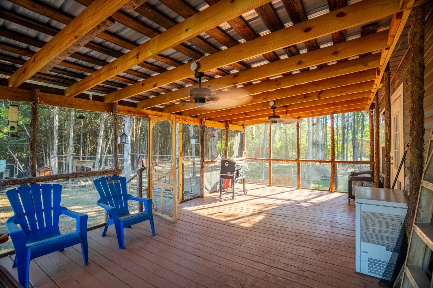 You'll love sitting on the screened back deck watching the animals