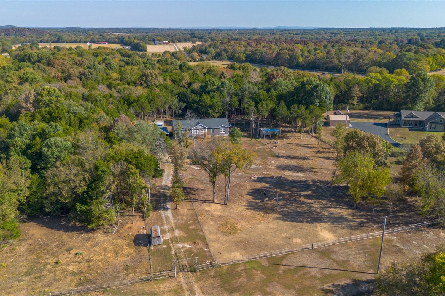 Balance of cleared and wooded land